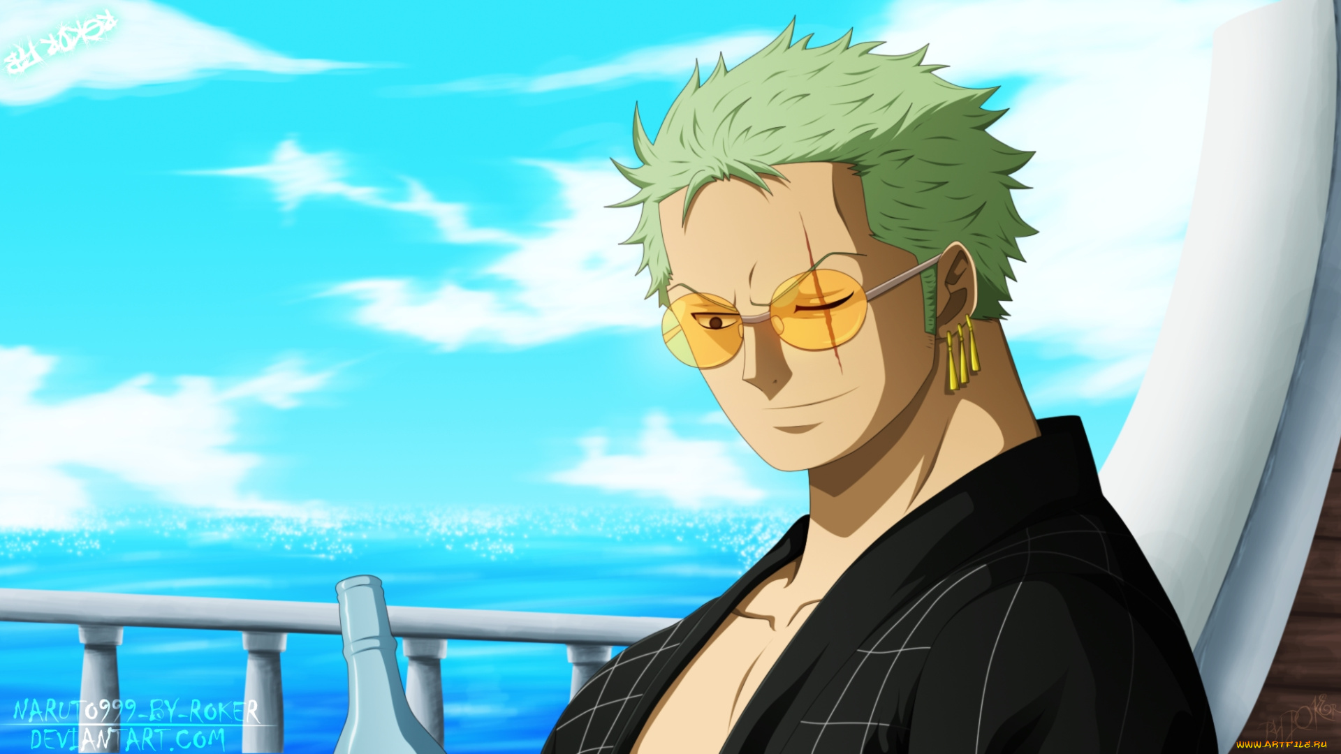 naruto999, by, roker, аниме, one, piece, one, piece, roronoa, zoro