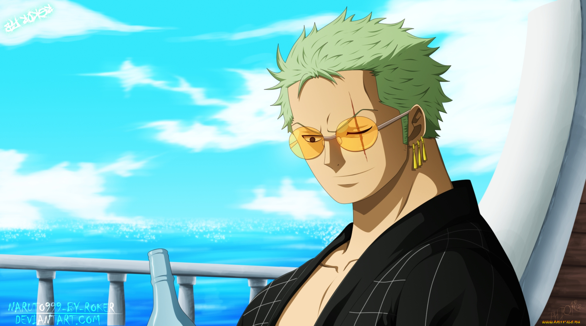 naruto999, by, roker, аниме, one, piece, one, piece, roronoa, zoro