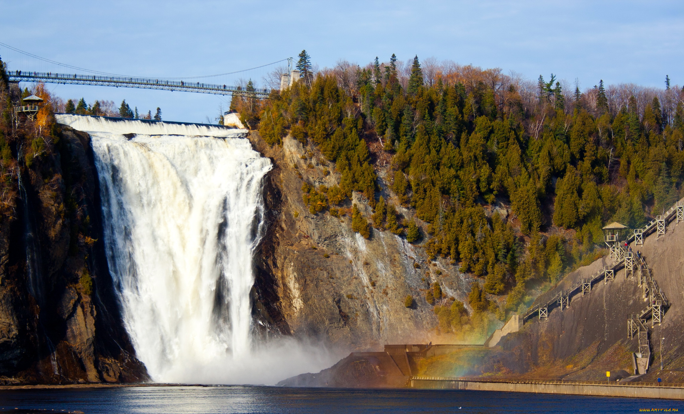 montmorency, falls, , quebec, , канада, природа, водопады