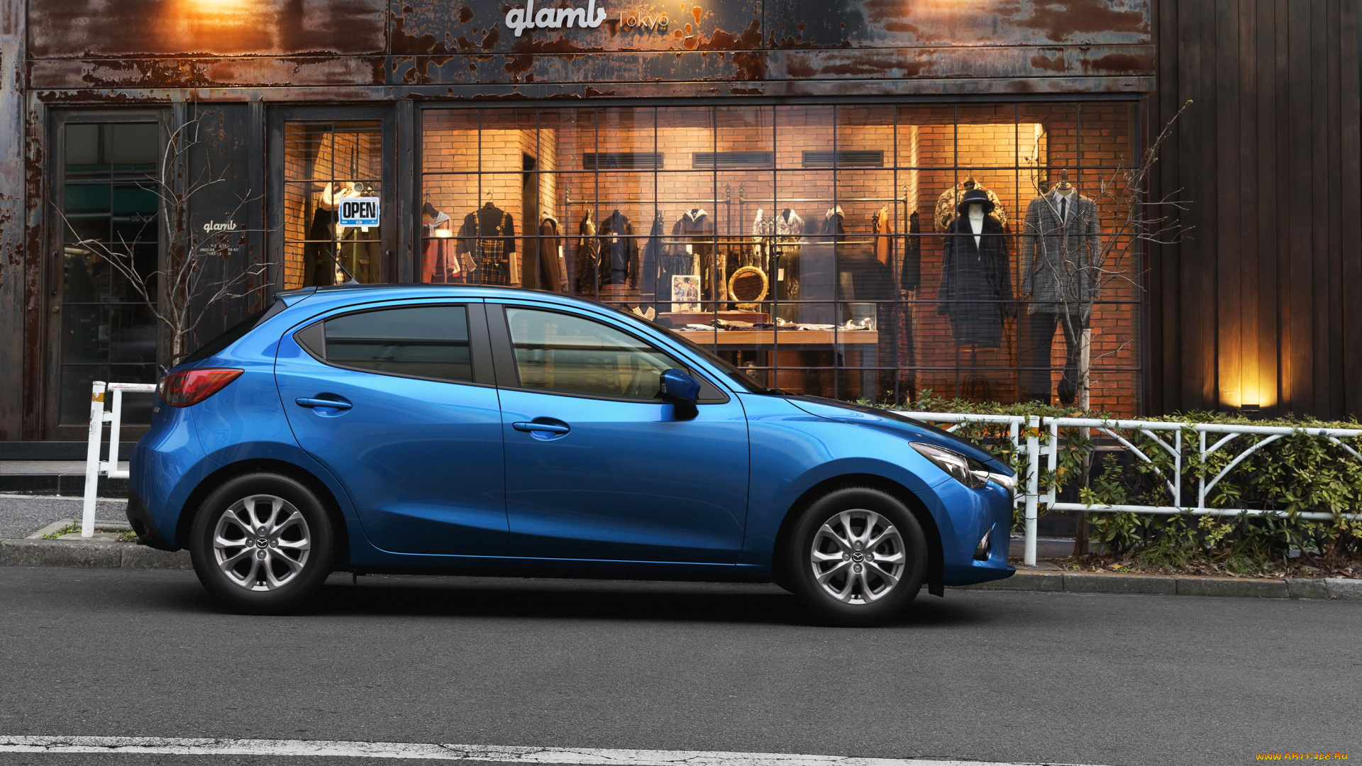 2015, mazda2, автомобили, mazda, улица, голубой, металлик