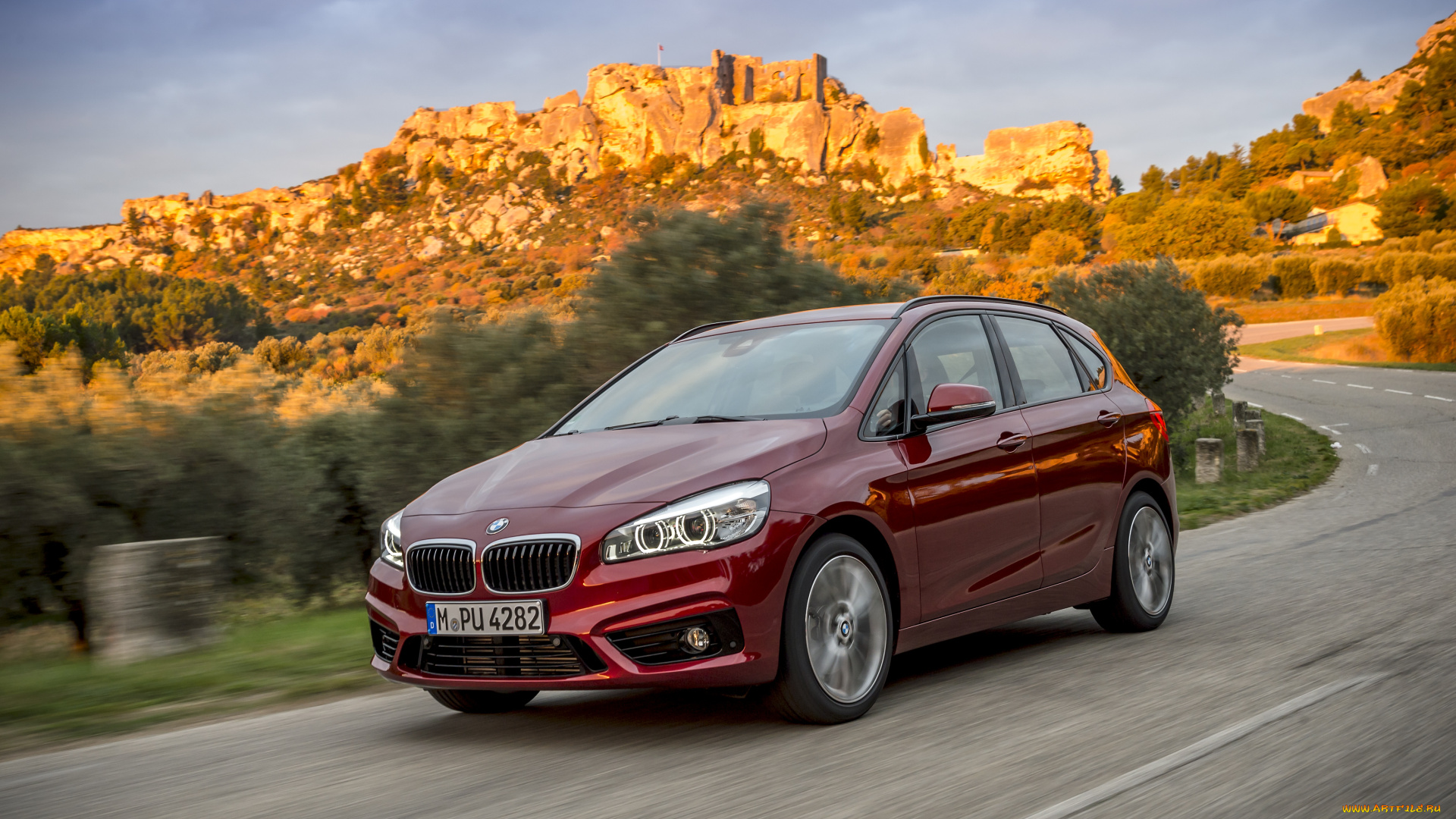 автомобили, bmw, active, xdrive, 220d, красный, 2014г, f45, line, sport, tourer