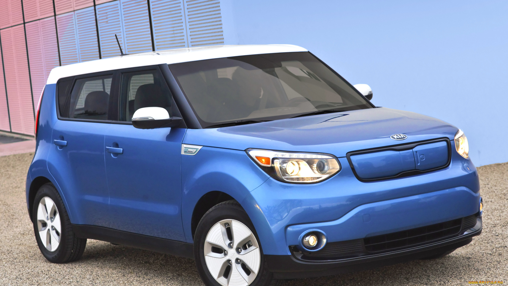 автомобили, mini, soul, kia, 2015г, синий, ev