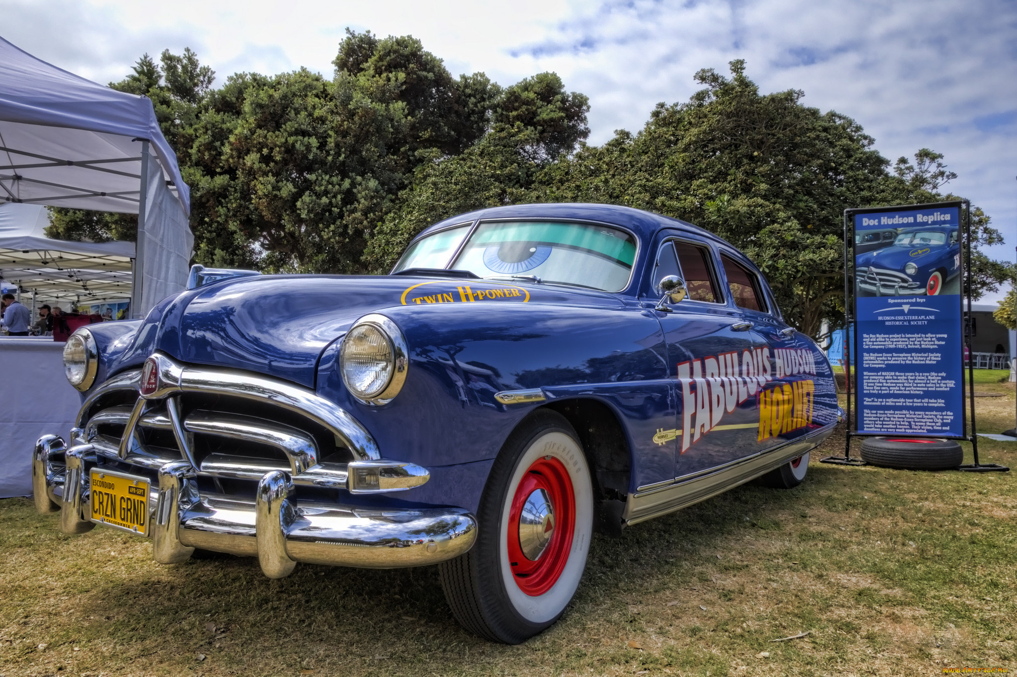 1951, hudson, hornet, -, `doc`, hudson, replica, автомобили, выставки, и, уличные, фото, выставка, автошоу