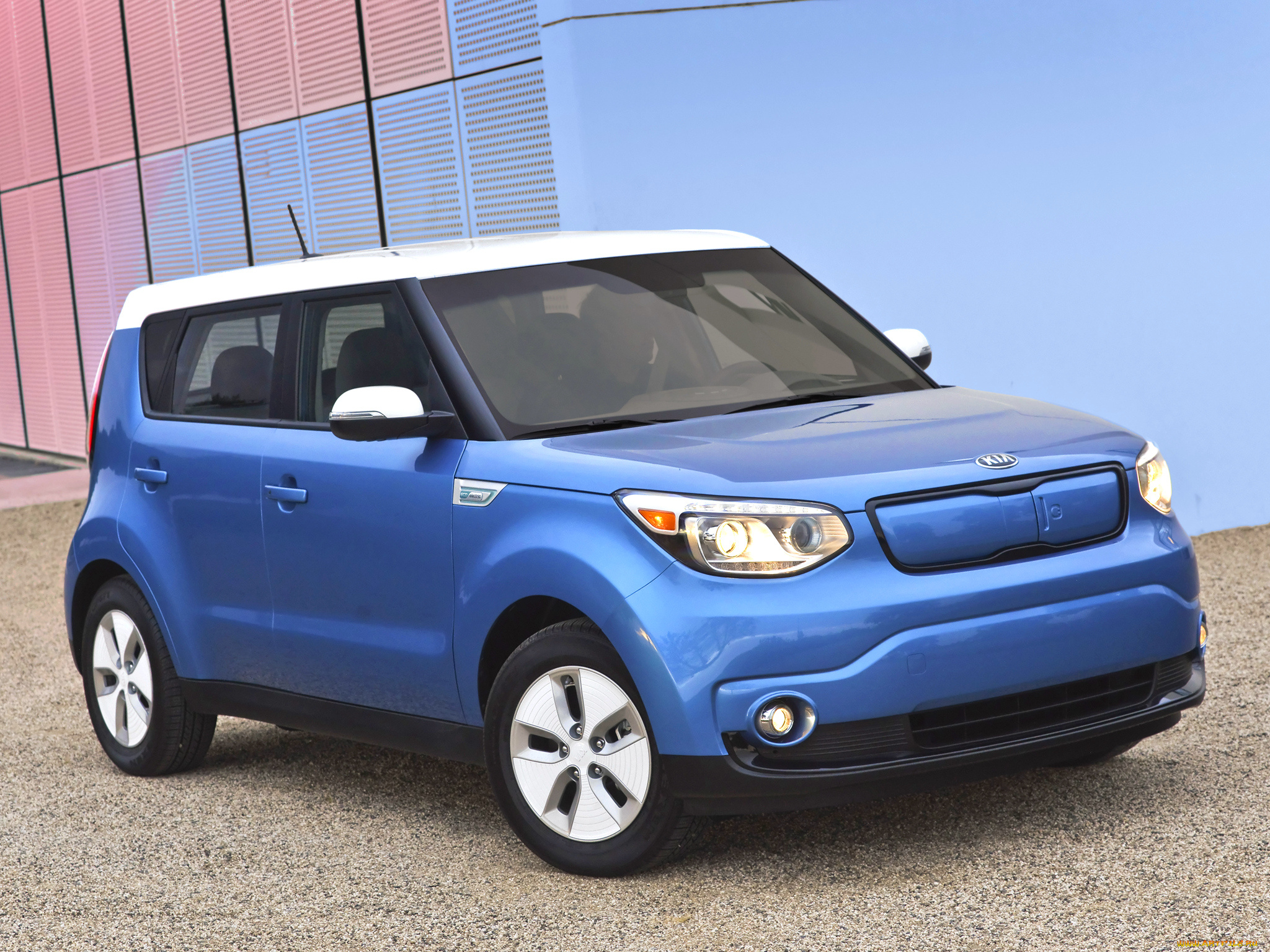 автомобили, mini, soul, kia, 2015г, синий, ev