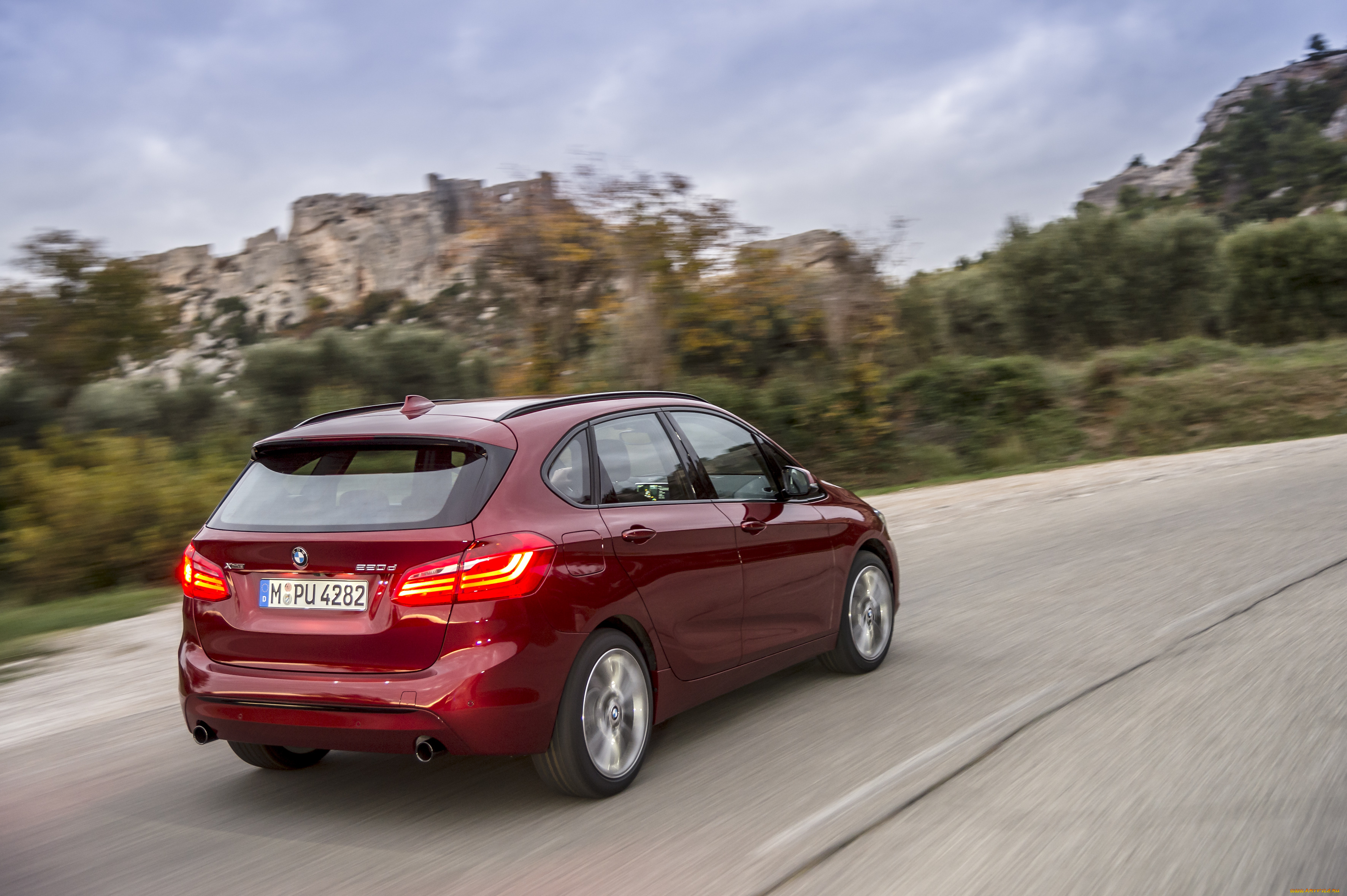 автомобили, bmw, active, xdrive, 220d, красный, 2014г, f45, line, sport, tourer