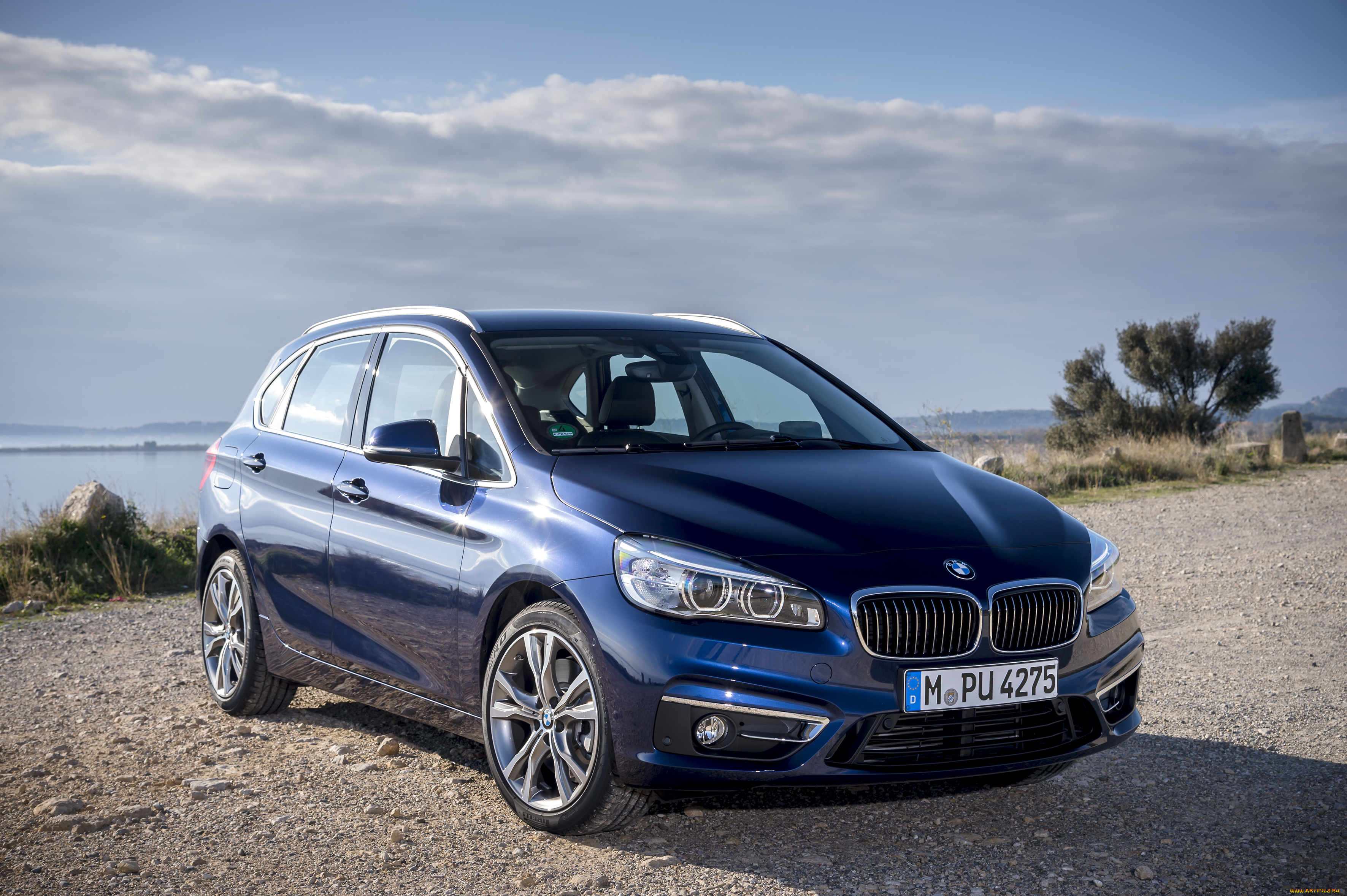 автомобили, bmw, line, luxury, tourer, active, xdrive, синий, 225i, 2014г, f45