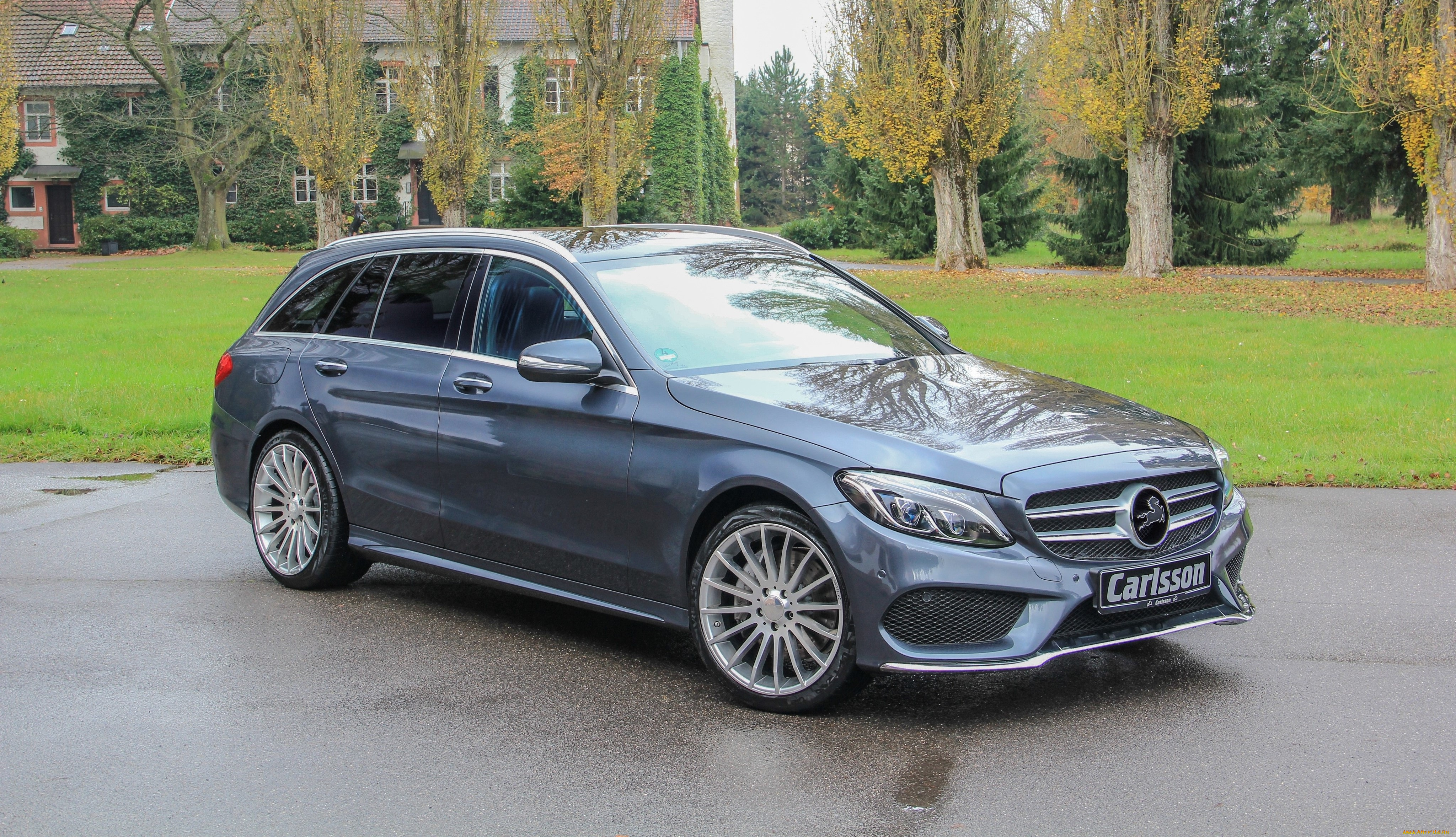 автомобили, mercedes-benz, 2014г, s205, estate, c-klasse, carlsson, line, amg, темный
