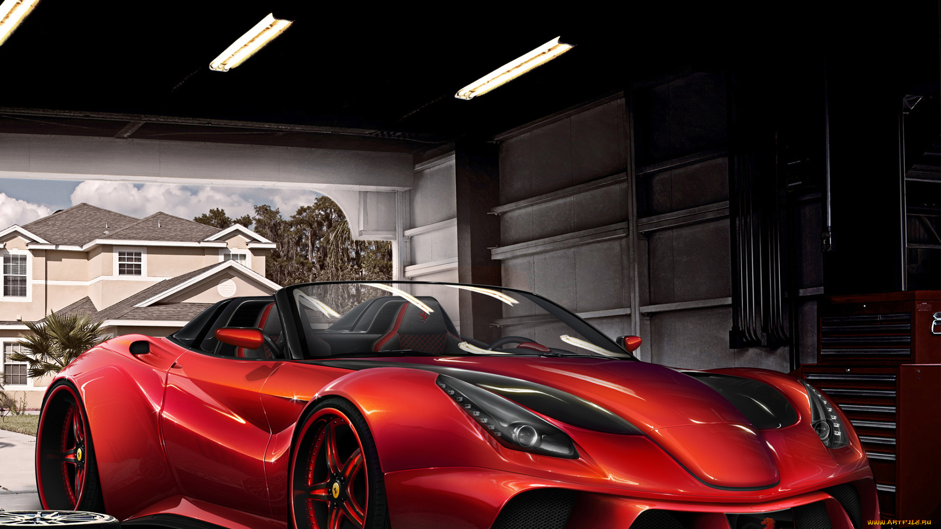 автомобили, виртуальный, тюнинг, ferrari