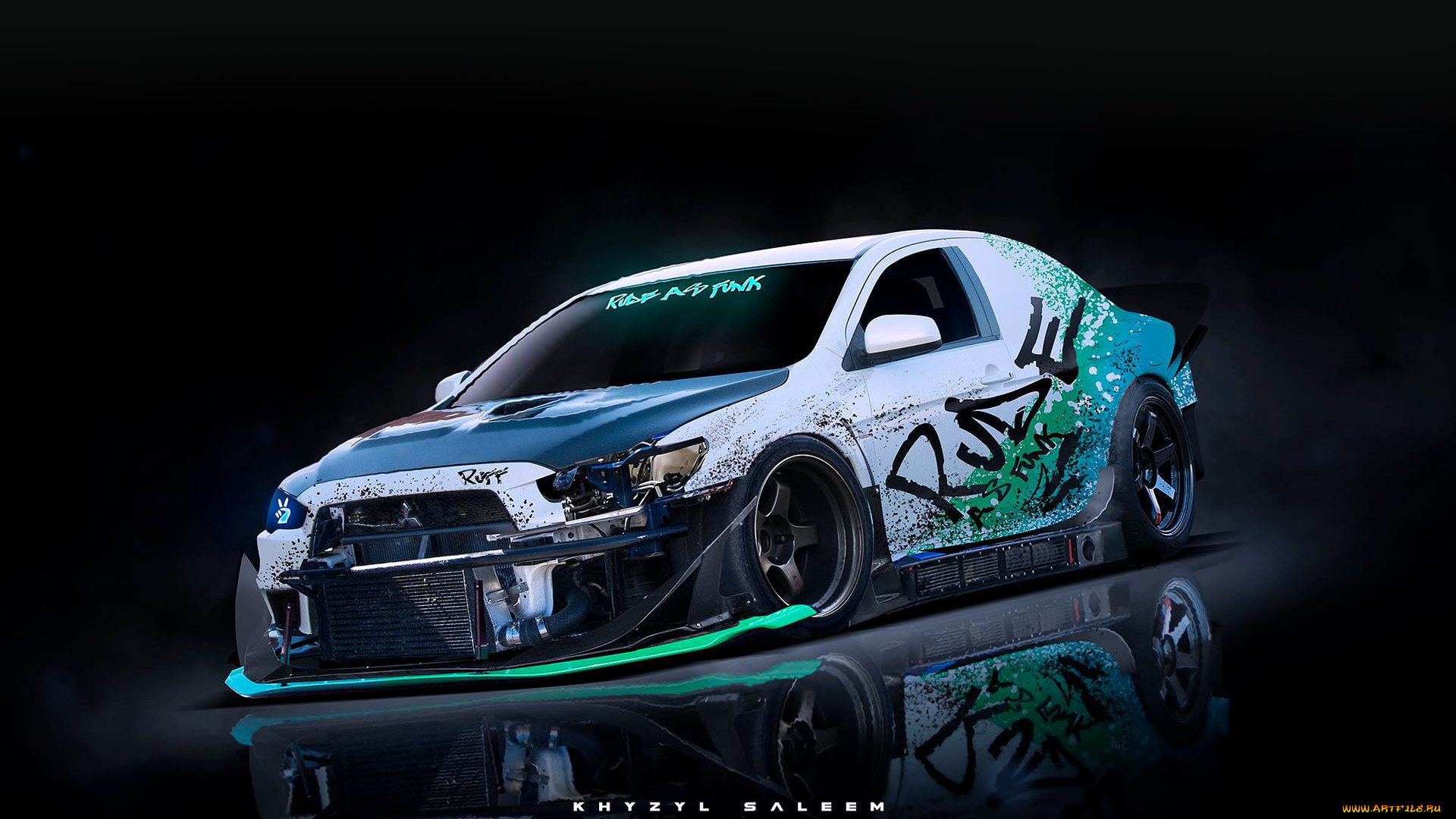 автомобили, виртуальный, тюнинг, mitsubishi