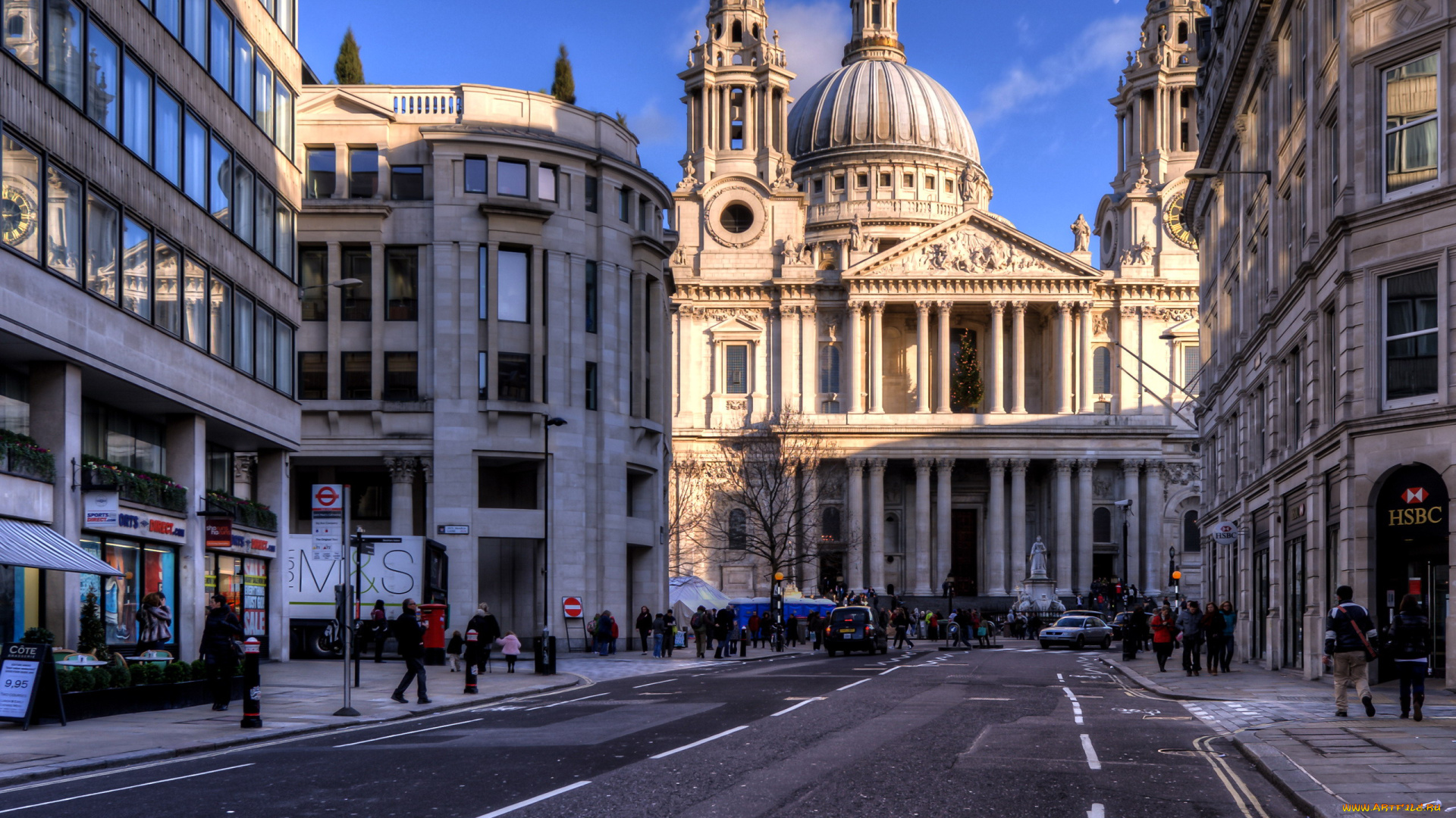 ludgate, hill, st, pauls, cathedral, города, лондон, , великобритания, st, pauls, cathedral, ludgate, hill