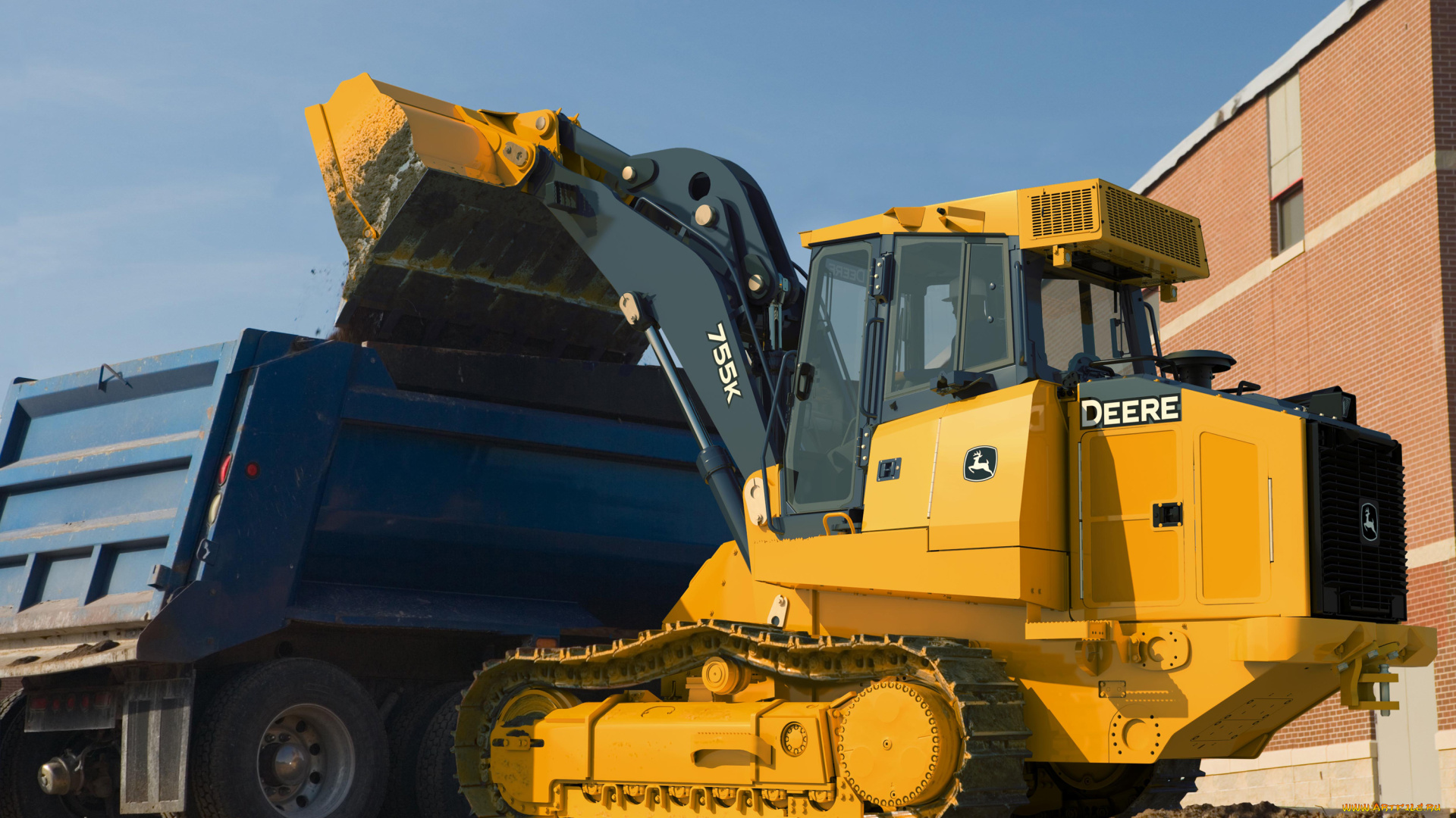 техника, бульдозеры, на, гусенецах, john, deere