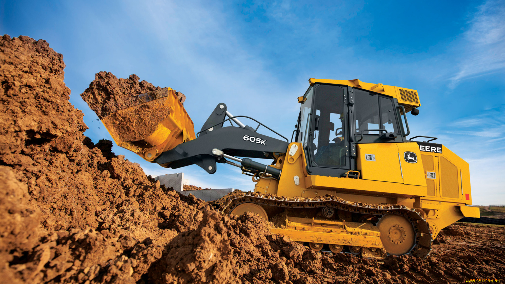 техника, бульдозеры, на, гусенецах, john, deere