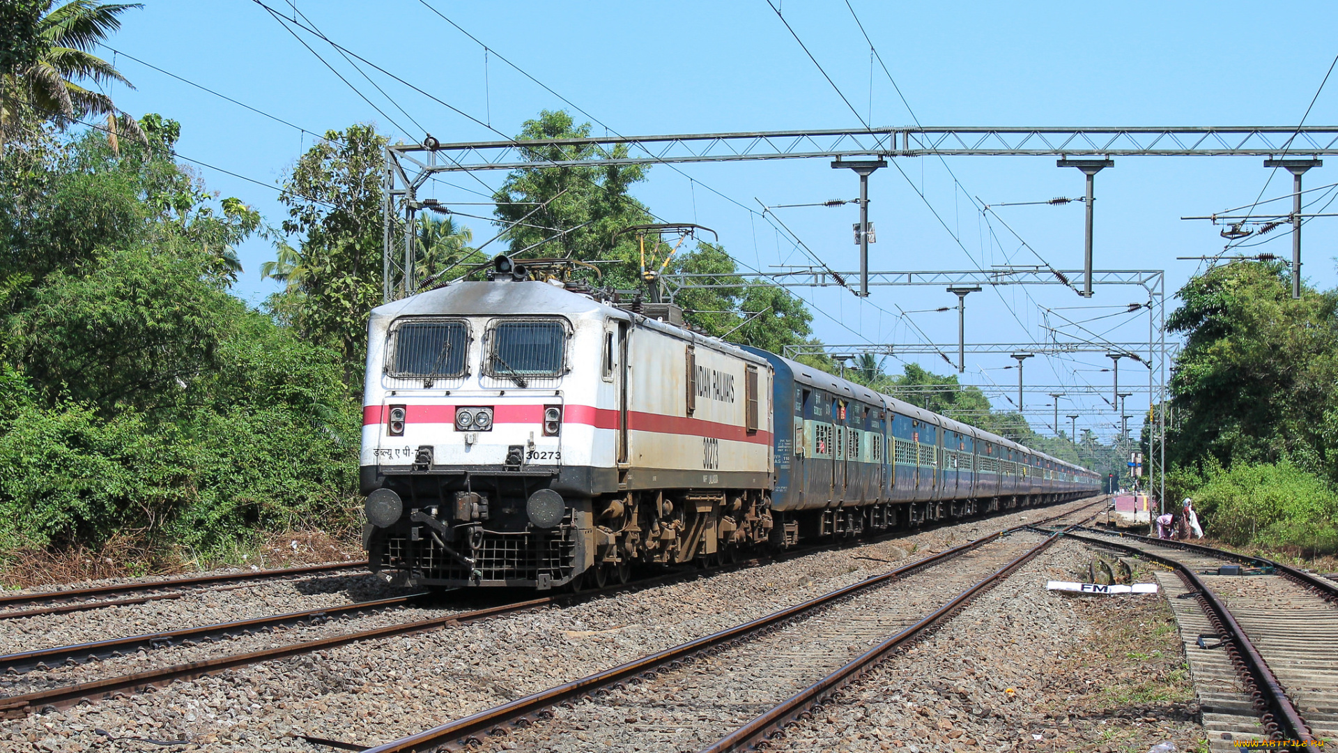 техника, электровозы, локомотив, рельсы, состав