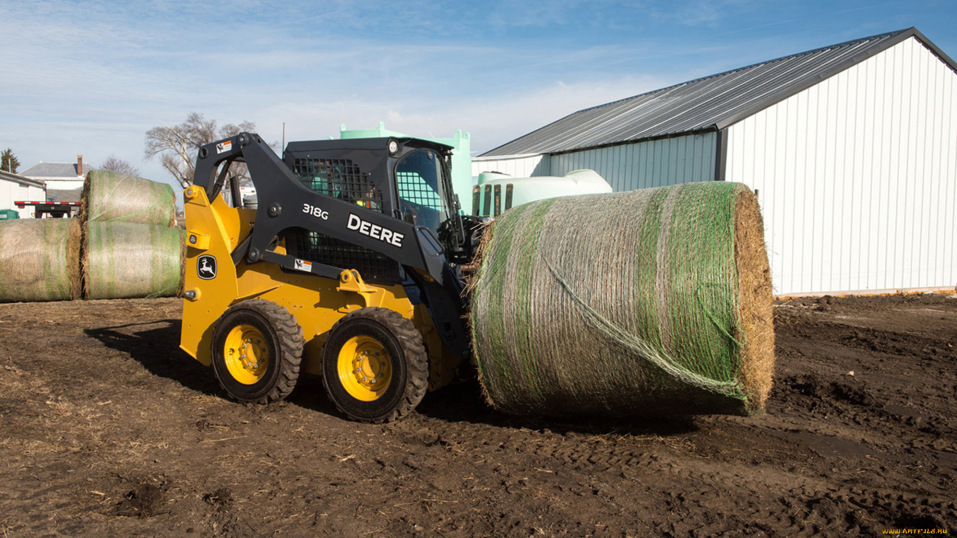 техника, фронтальные, погрузчики, john, deere
