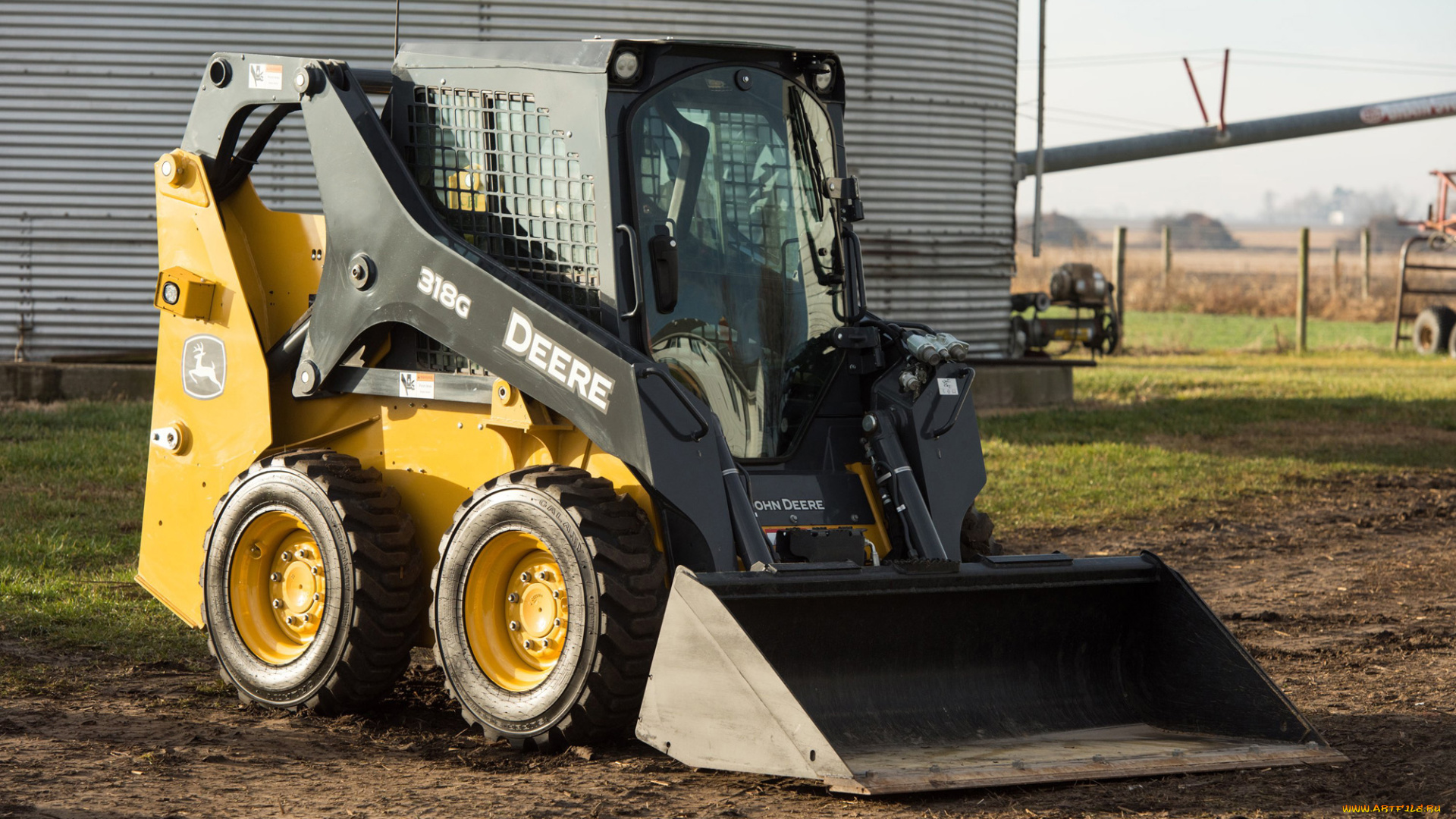 техника, фронтальные, погрузчики, john, deere