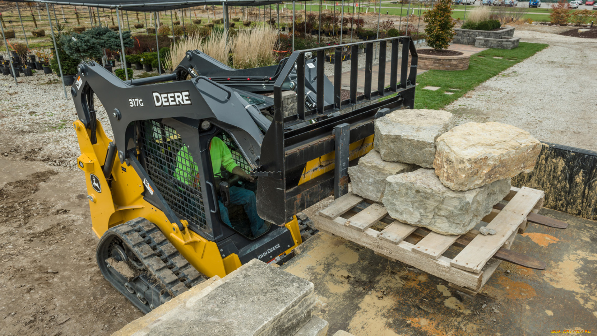 техника, фронтальные, погрузчики, john, deere