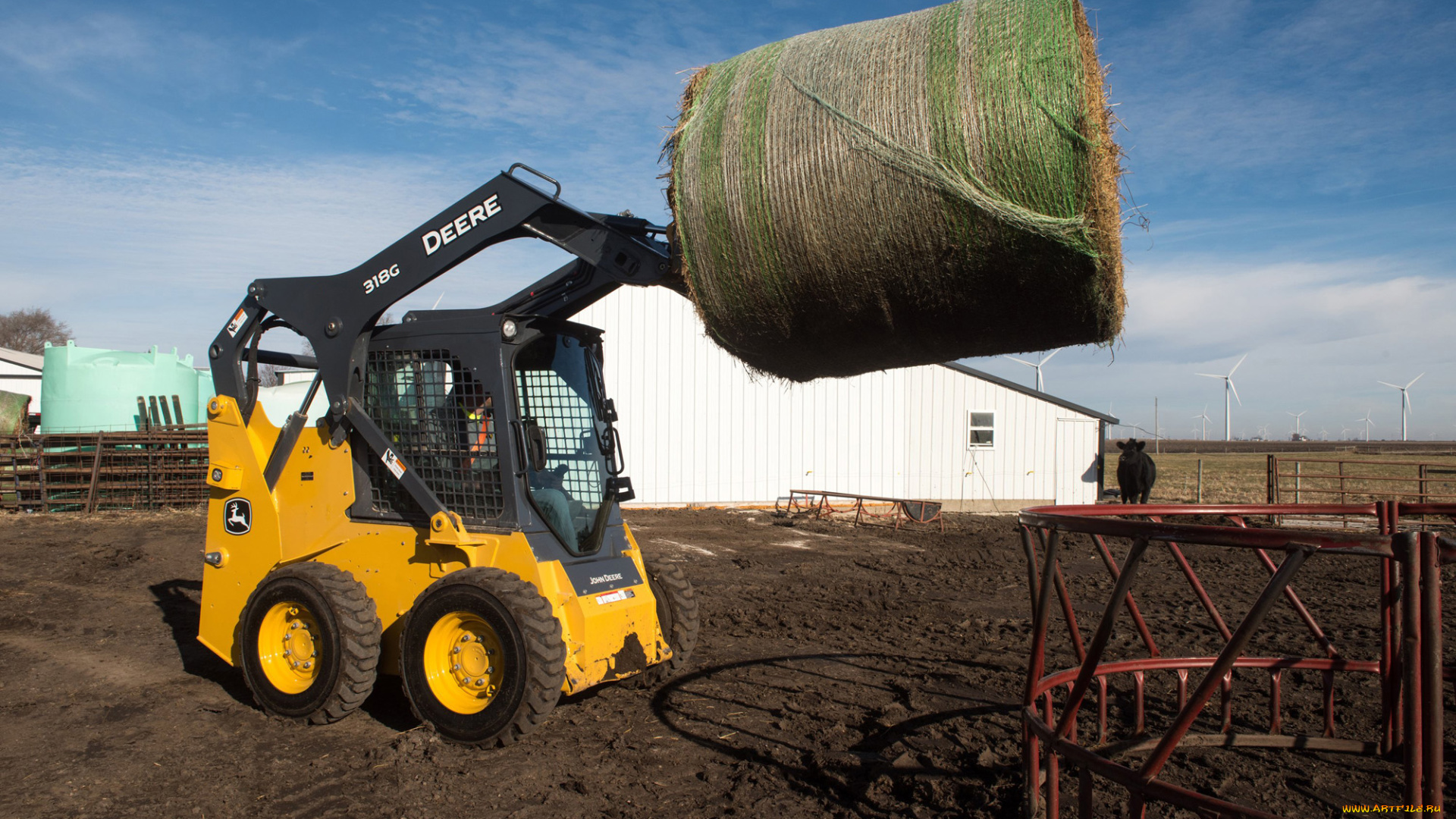 техника, фронтальные, погрузчики, john, deere
