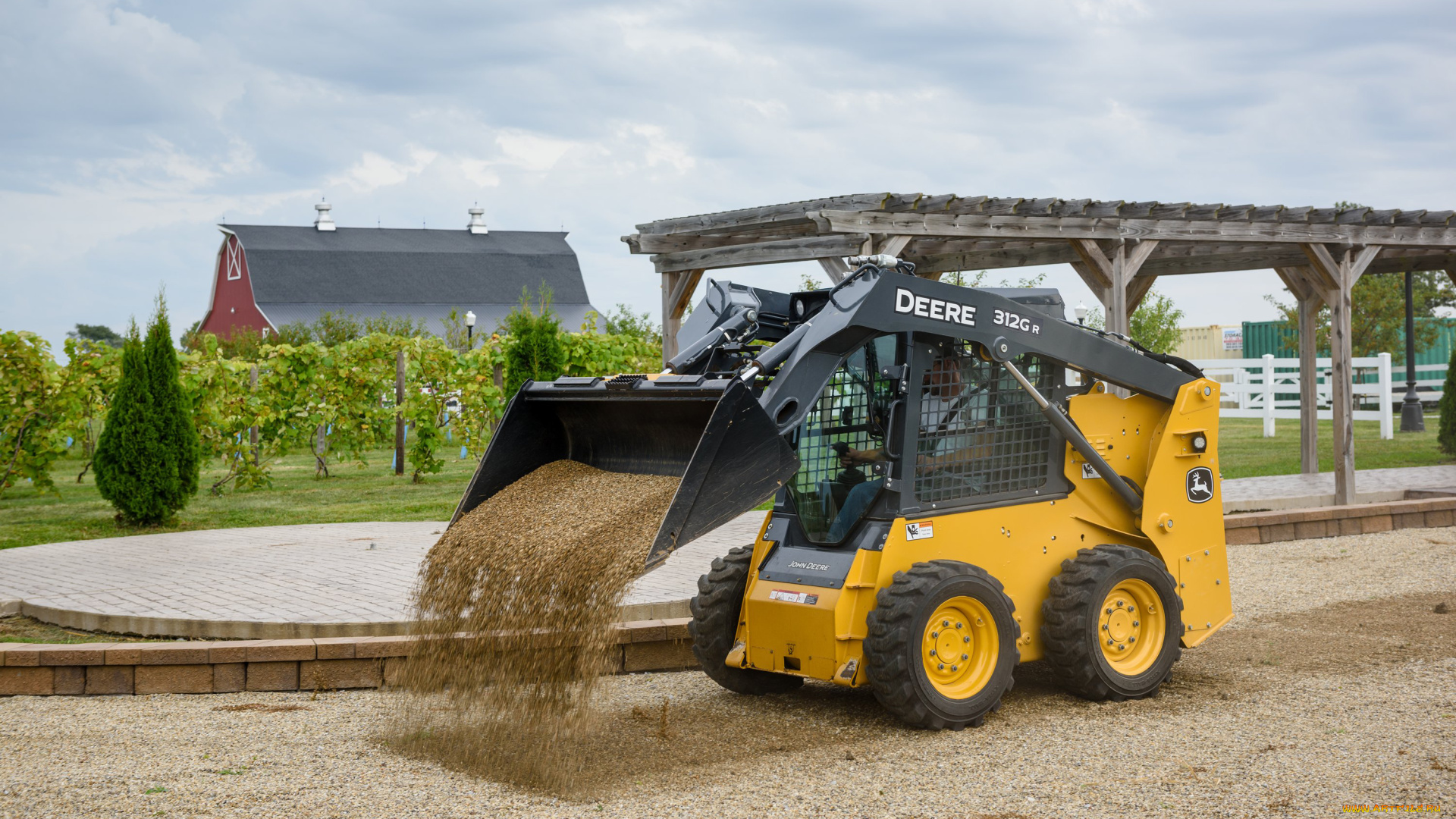 техника, фронтальные, погрузчики, john, deere