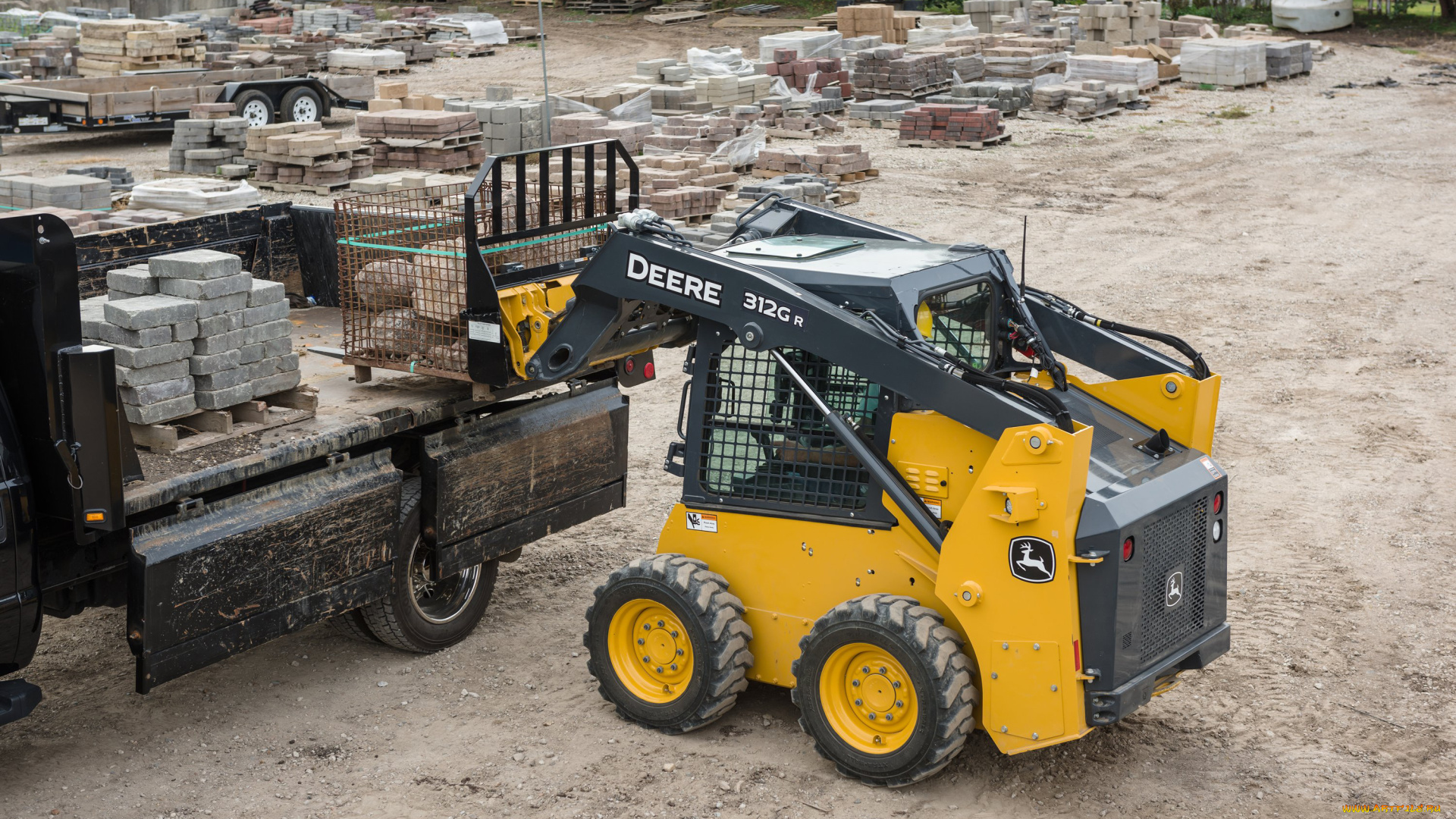 техника, фронтальные, погрузчики, john, deere