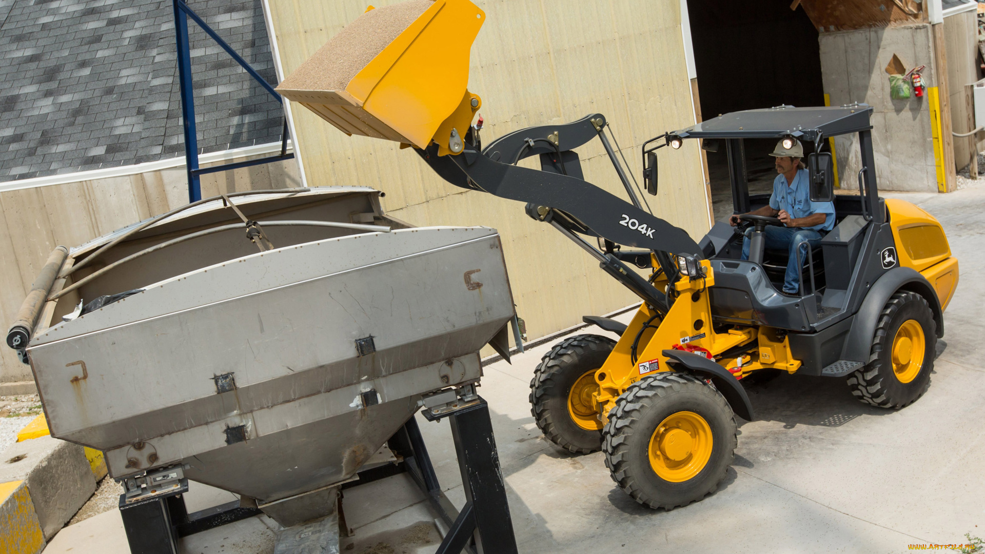 техника, фронтальные, погрузчики, john, deere