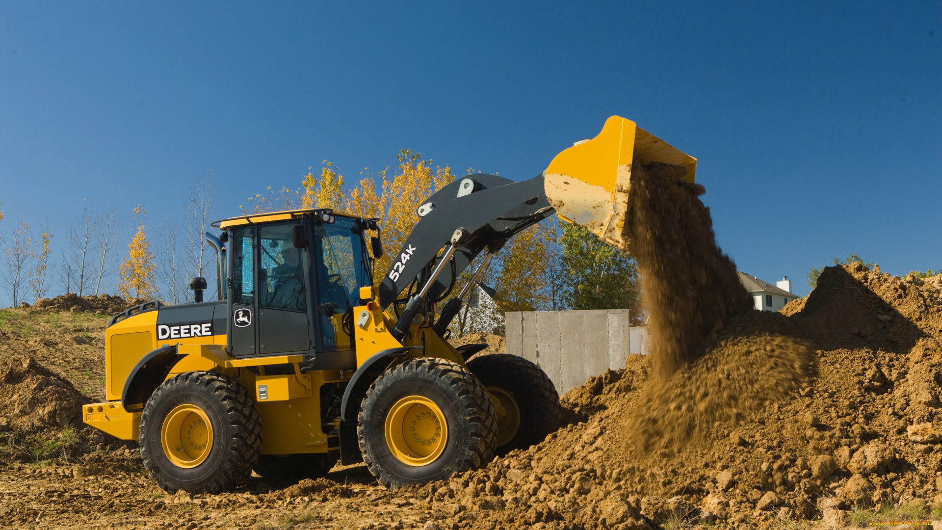 техника, фронтальные, погрузчики, john, deere
