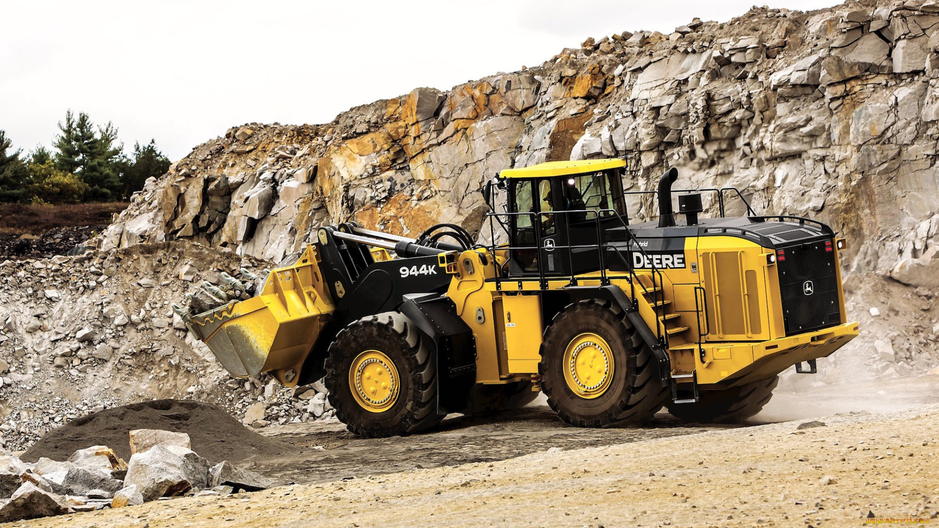 техника, фронтальные, погрузчики, john, deere