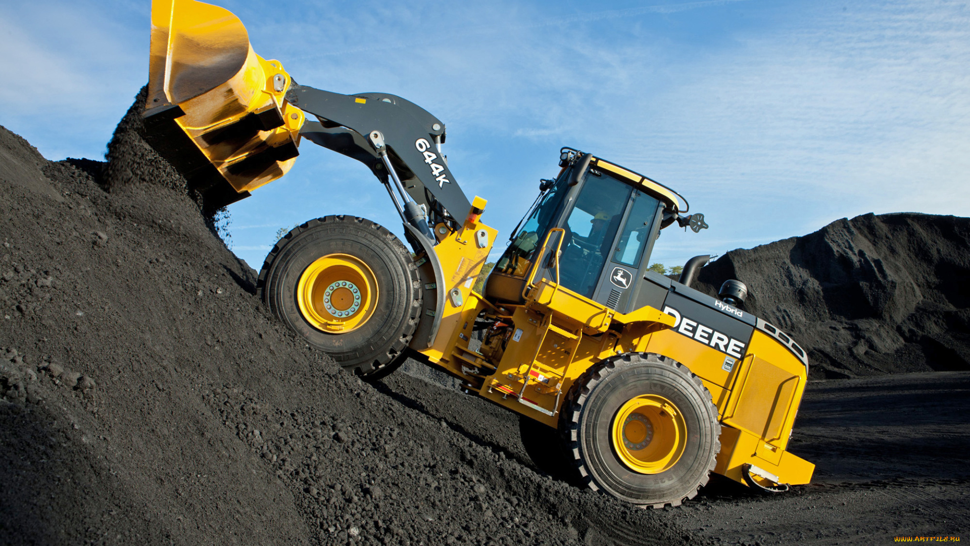 техника, фронтальные, погрузчики, john, deere
