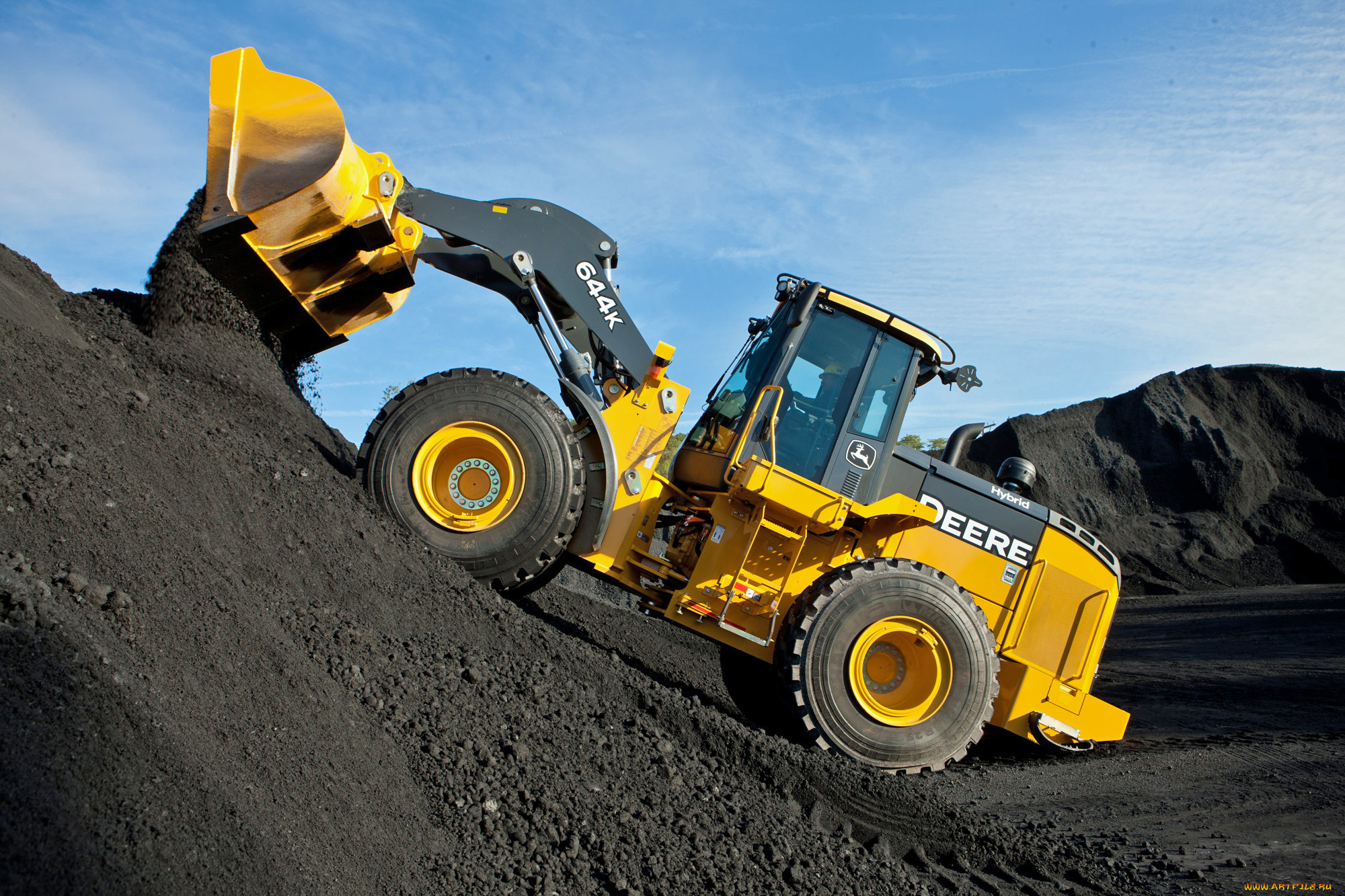 техника, фронтальные, погрузчики, john, deere