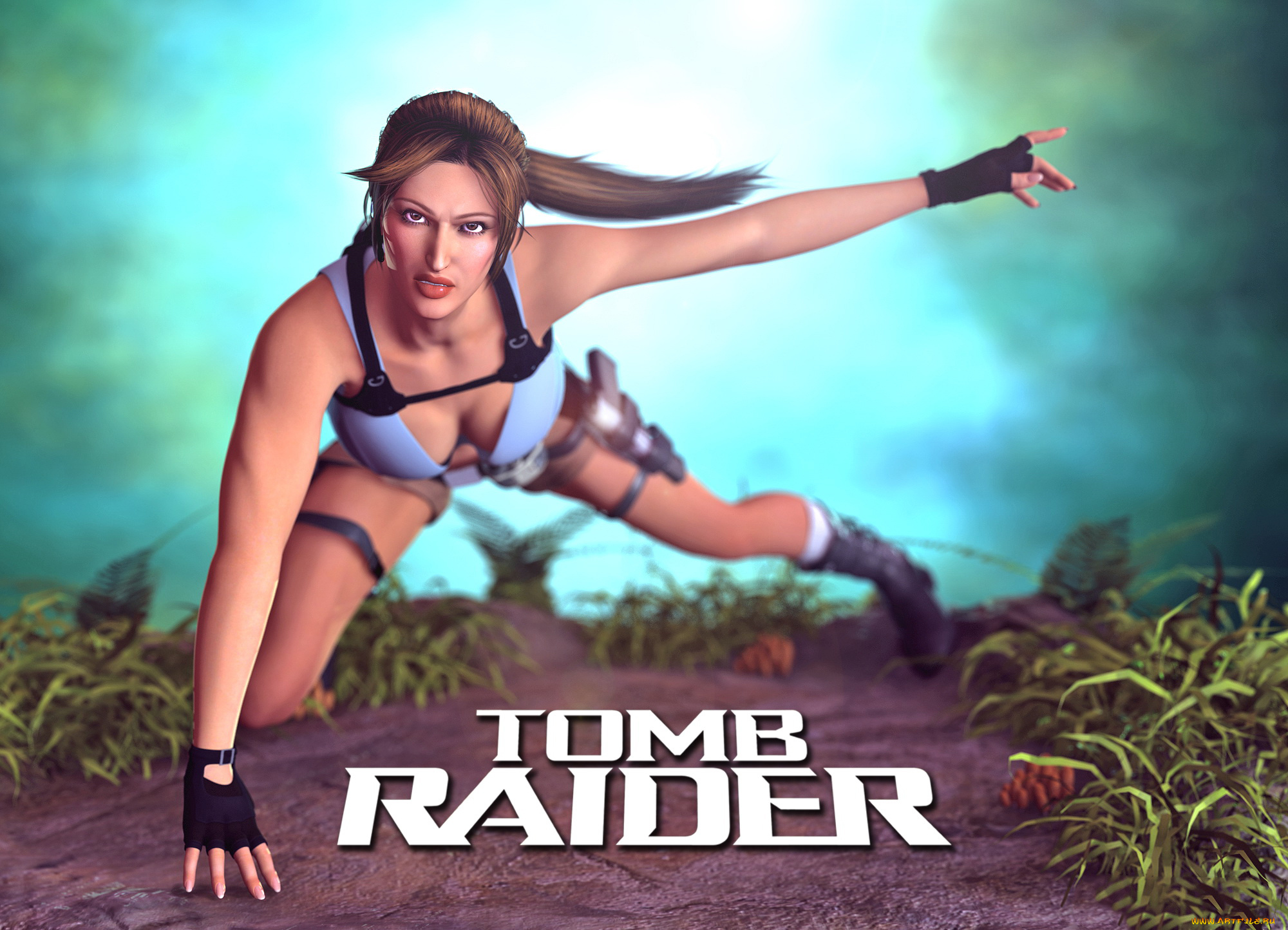 видео, игры, tomb, raider, 2013, фон, девушка, пистолет, взгляд