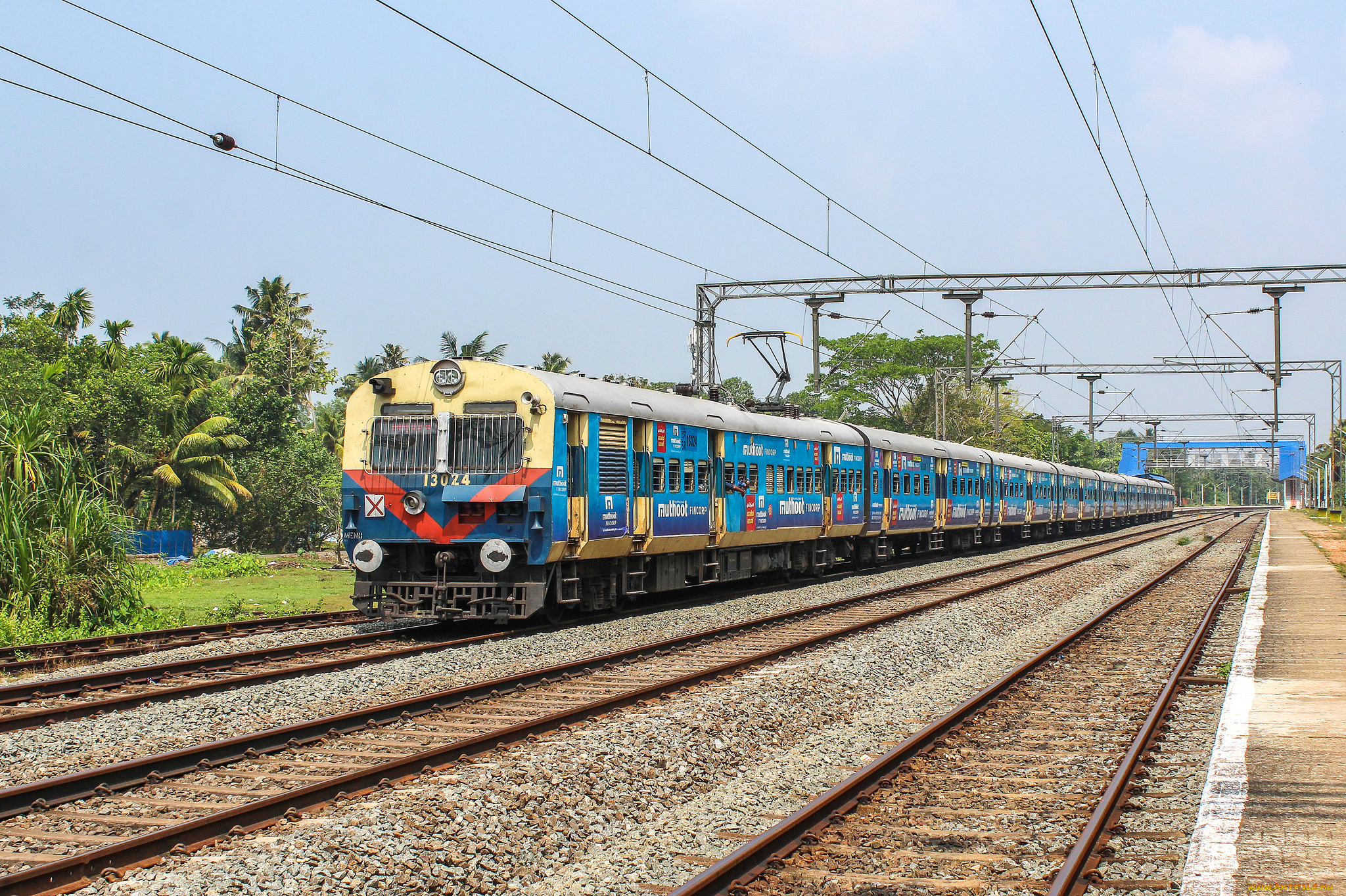 техника, электровозы, состав, локомотив, рельсы