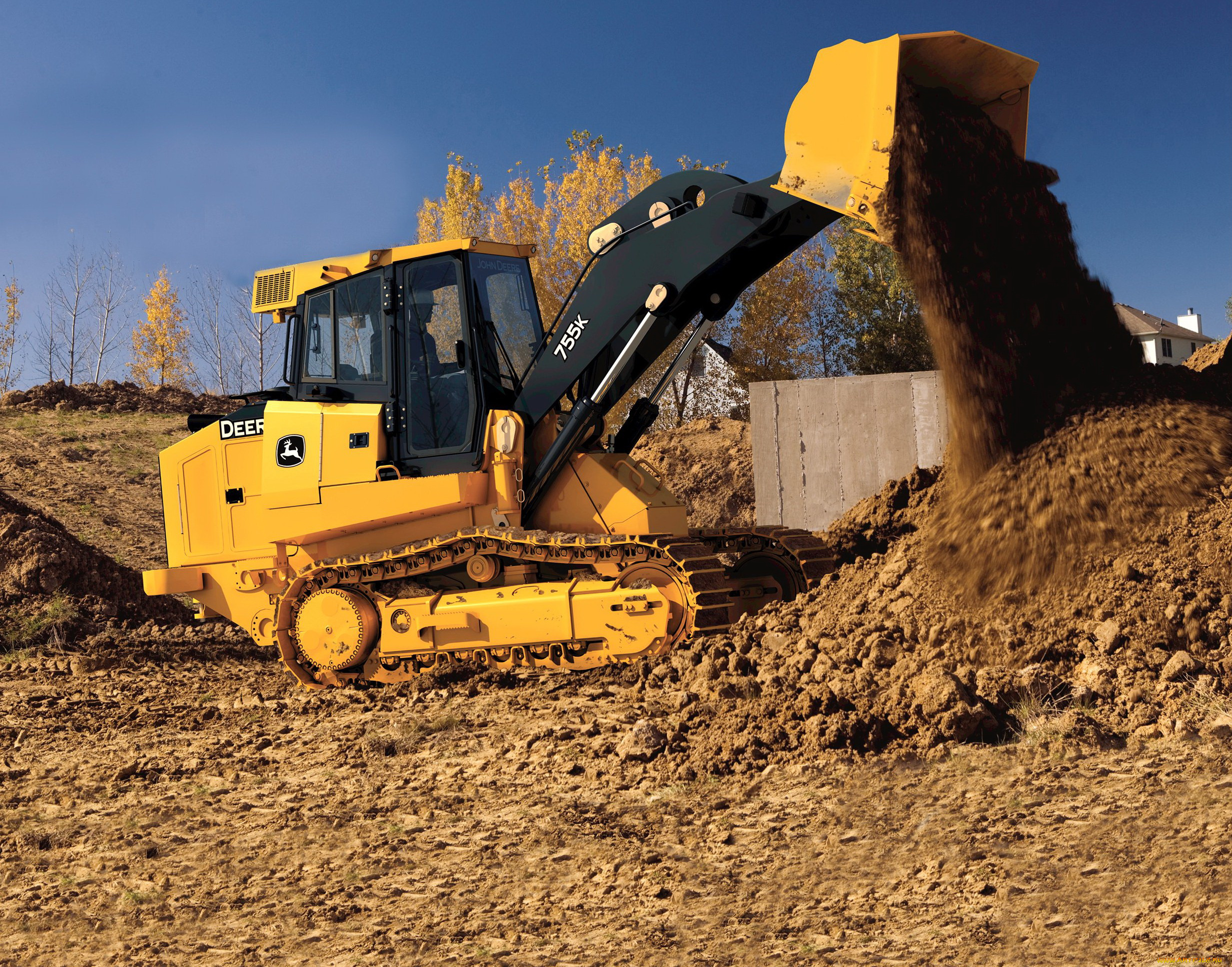 техника, бульдозеры, на, гусенецах, john, deere
