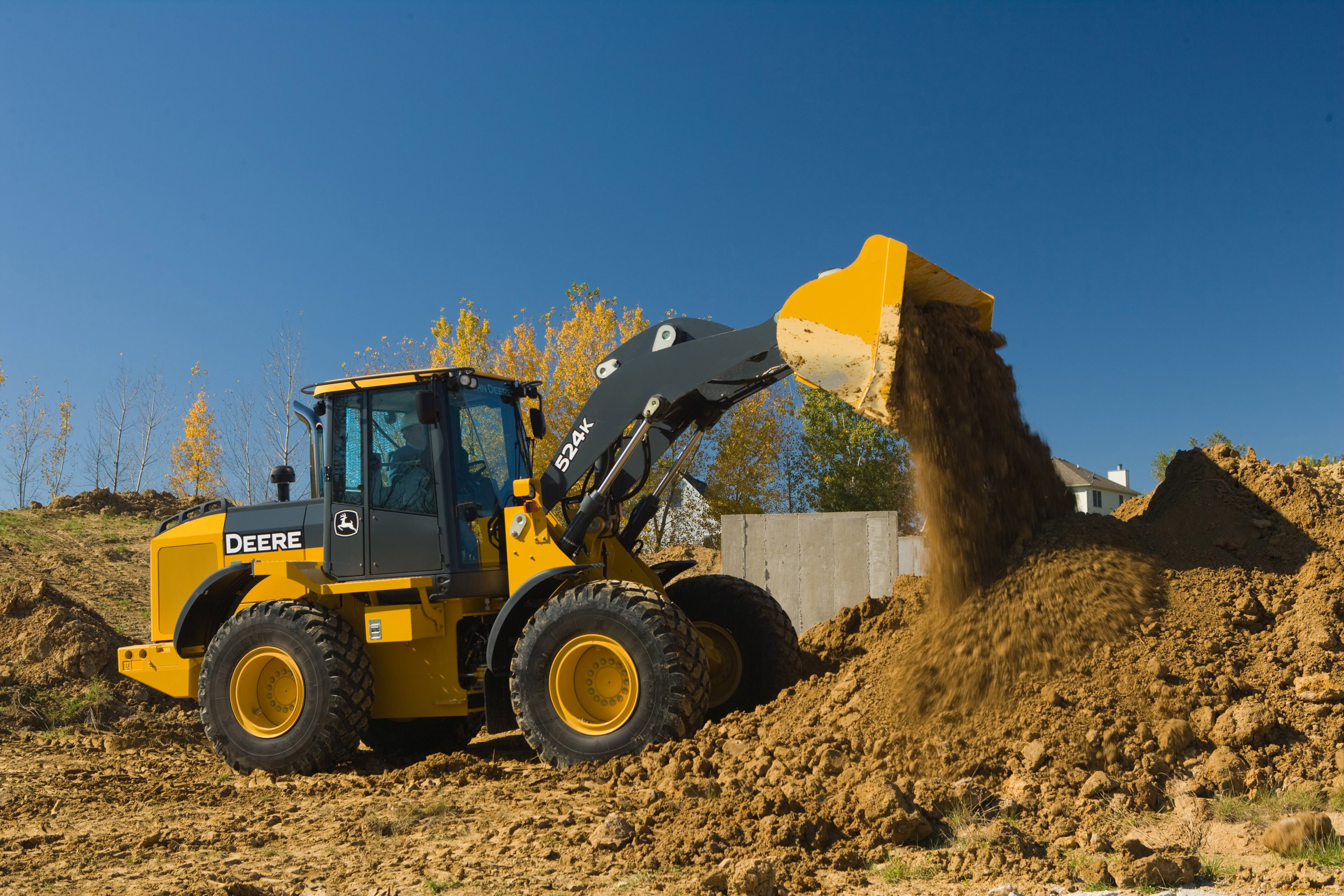 техника, фронтальные, погрузчики, john, deere