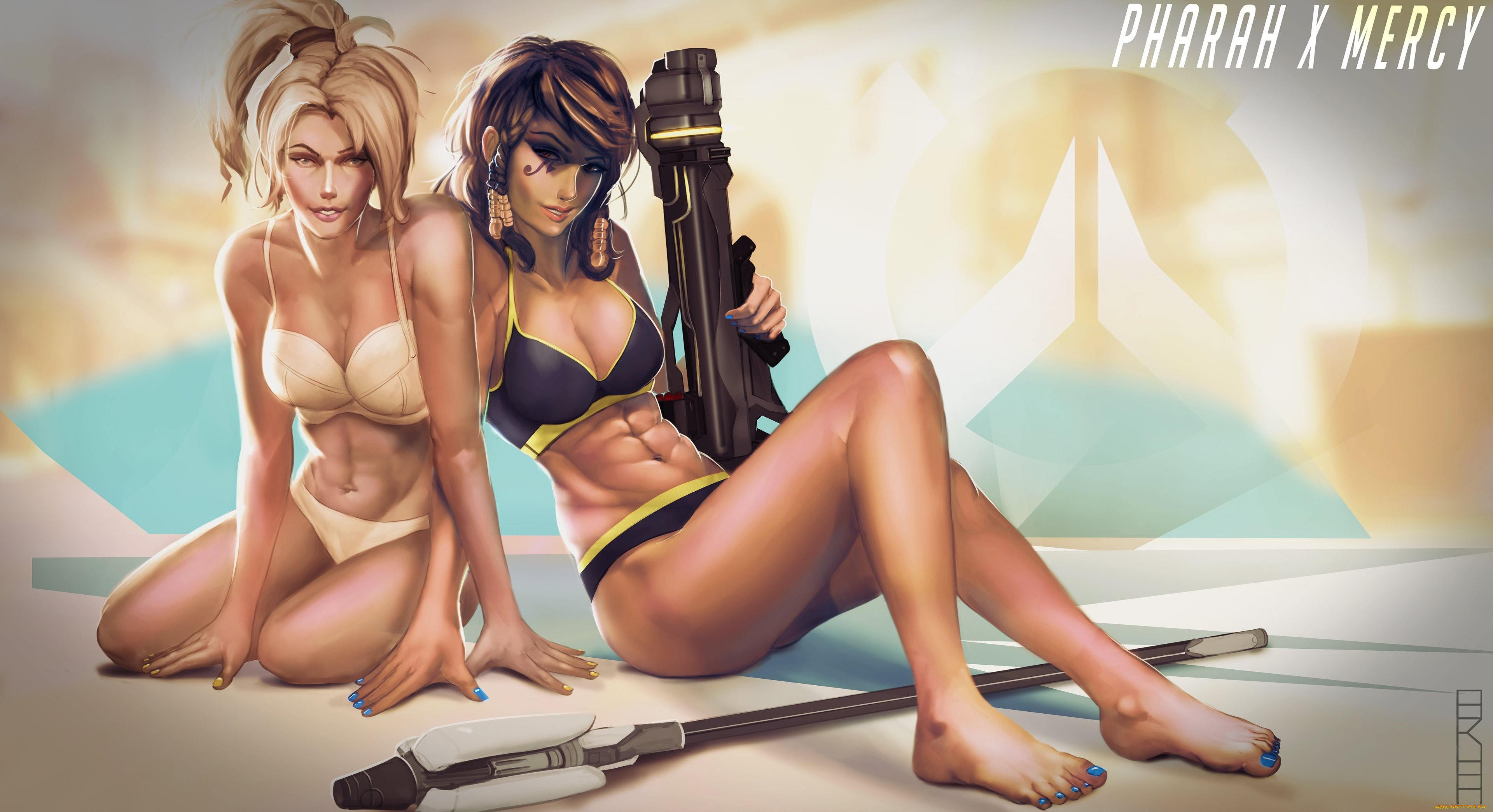 видео, игры, overwatch, оружие, девушки