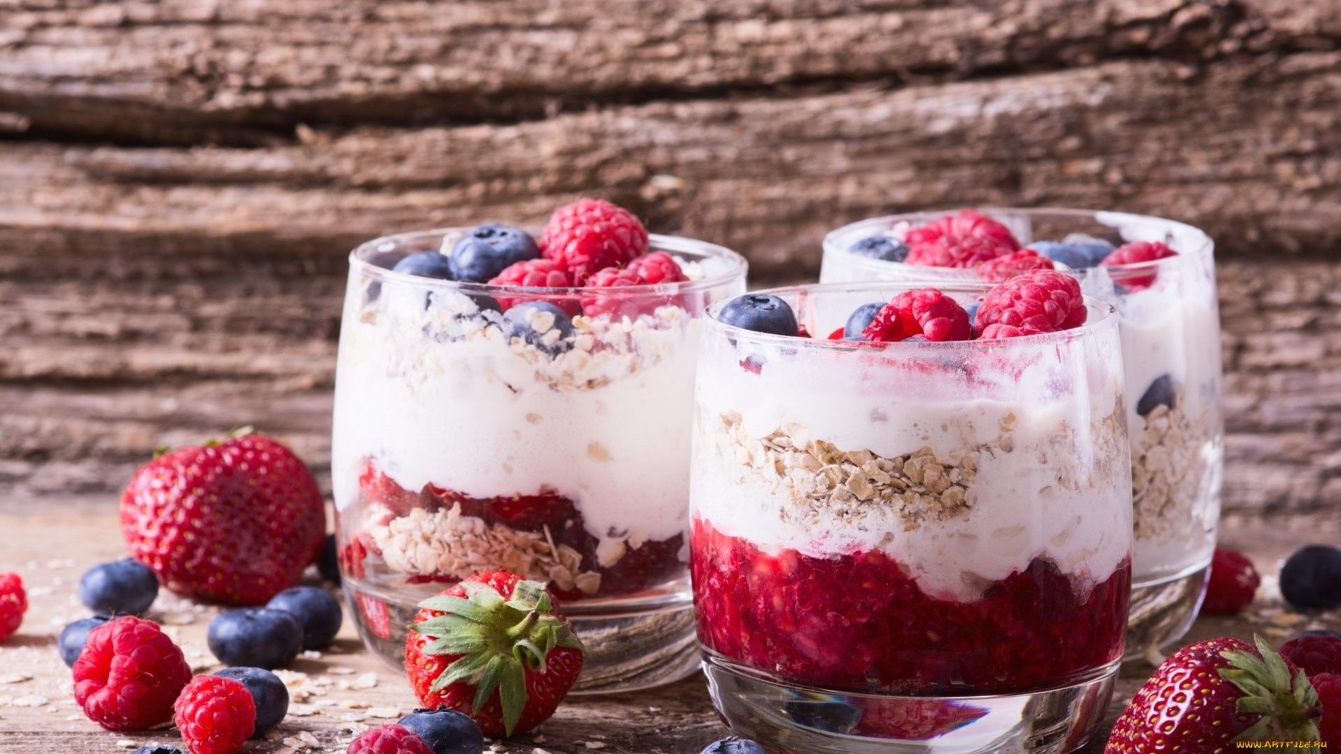 еда, мороженое, , десерты, черника, клубника, десерт, малина