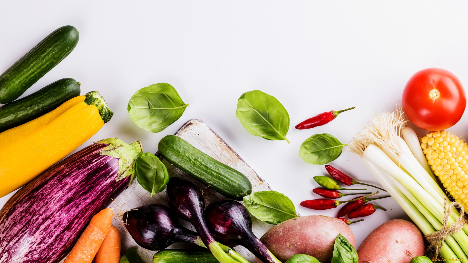 еда, овощи, зелень, лук, баклажан, картофель, огурцы, помидоры, томаты