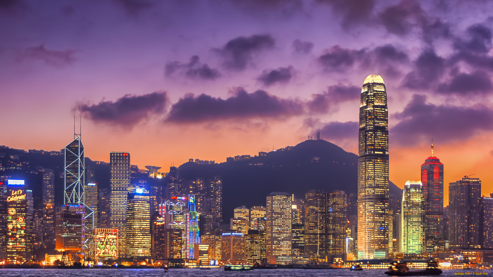 hong, kong, города, гонконг, , китай, небоскребы, панорама