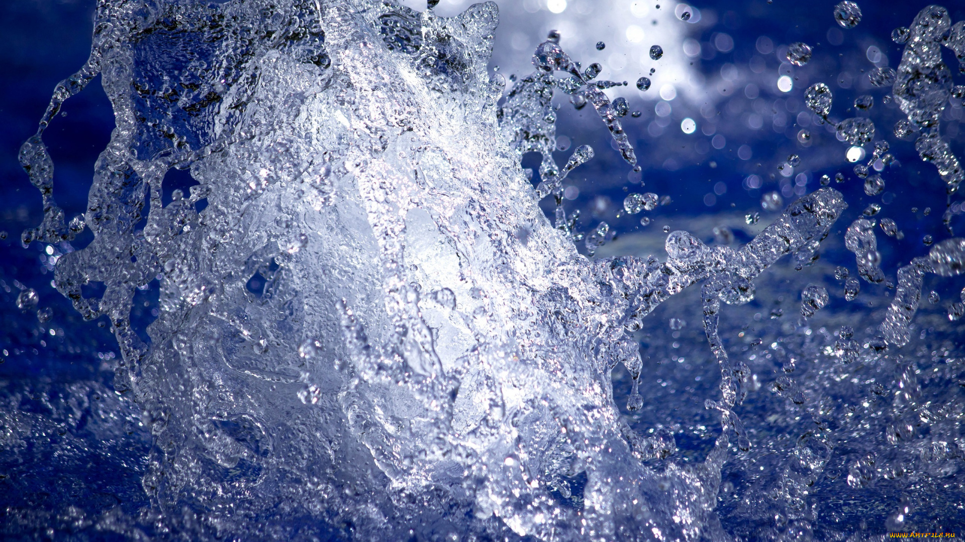 разное, капли, , брызги, , всплески, синий, вода