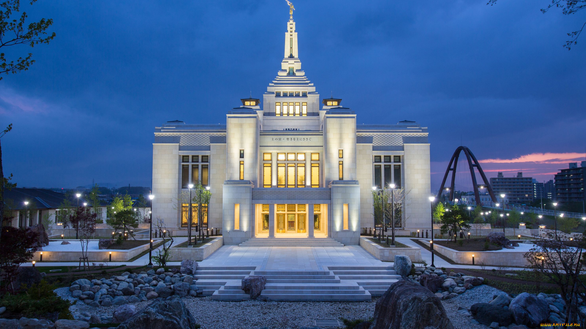 саппоро, города, -, дворцы, , замки, , крепости, огни, Япония, дворец