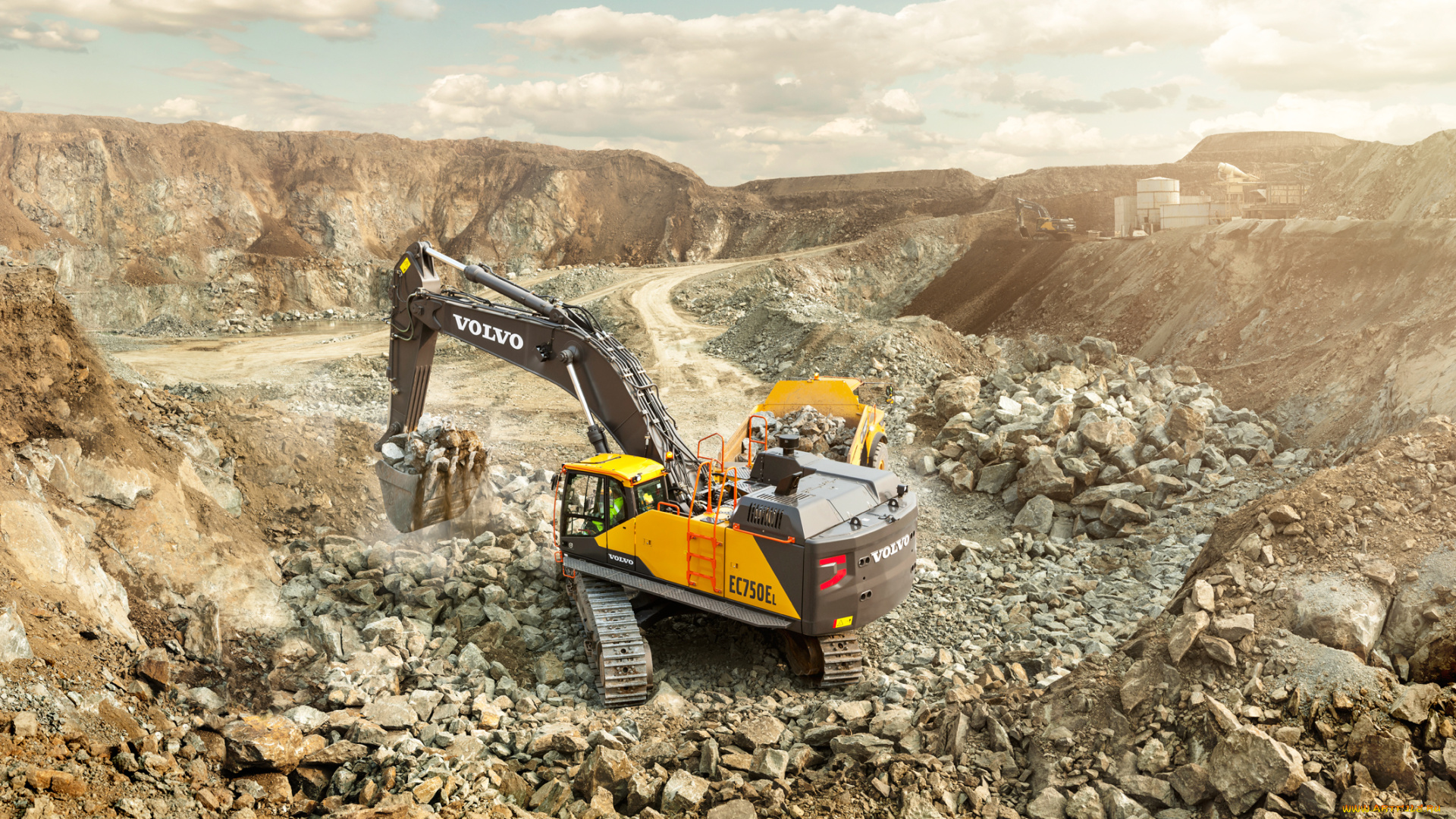 техника, экскаваторы, volvo