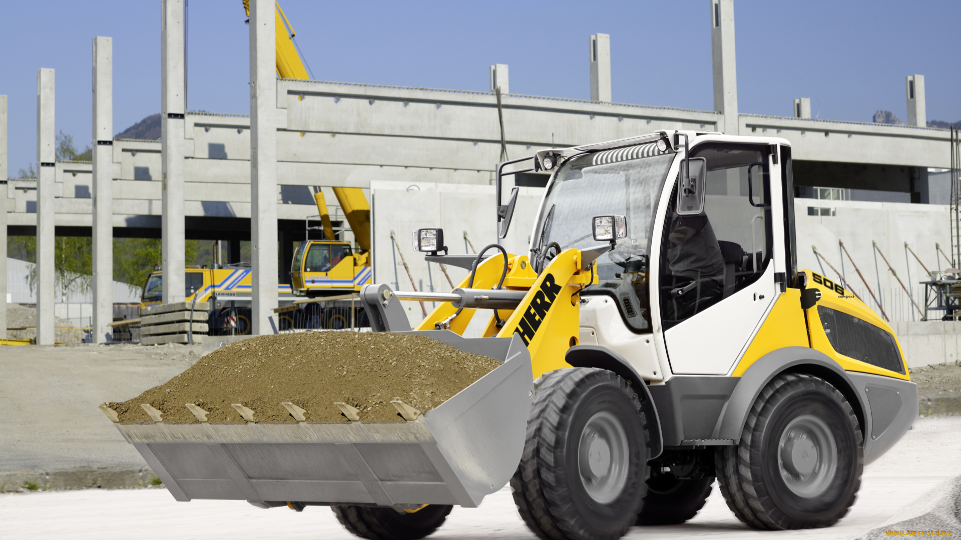 техника, фронтальные, погрузчики, liebherr