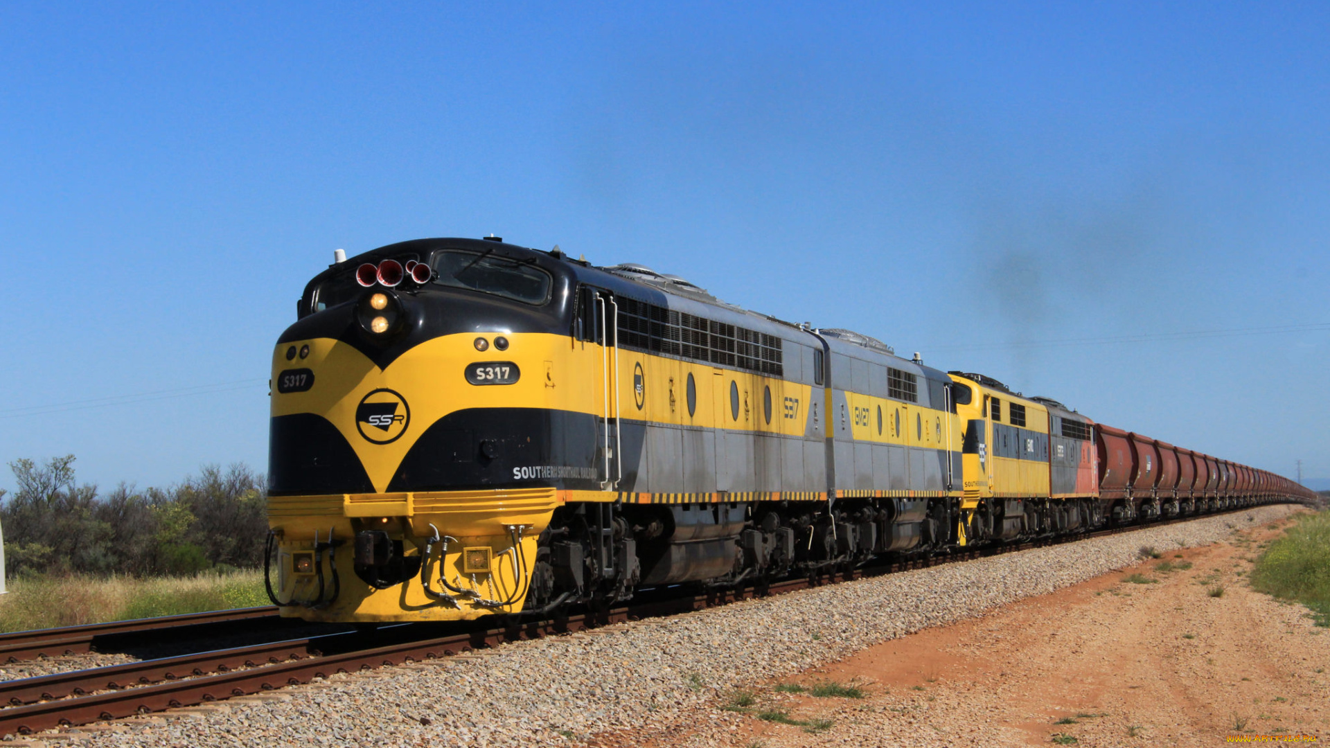 техника, поезда, локомотив, состав