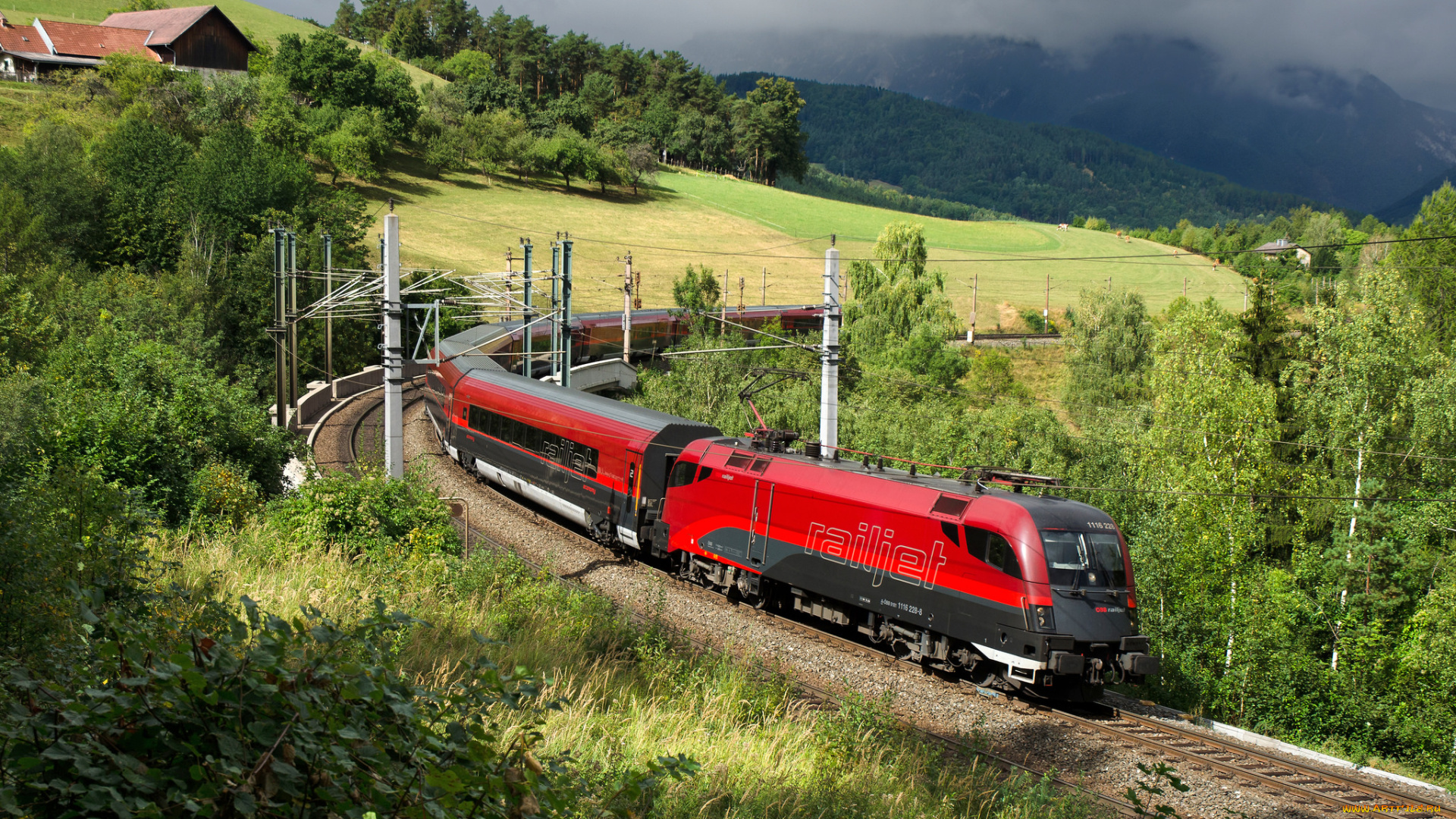 техника, поезда, локомотив, состав