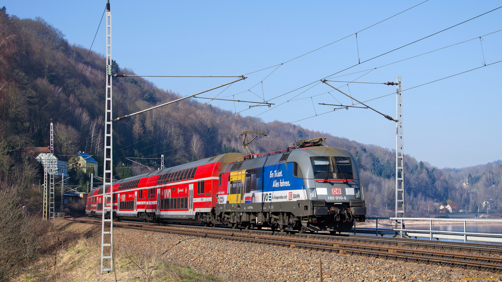 техника, поезда, локомотив, состав