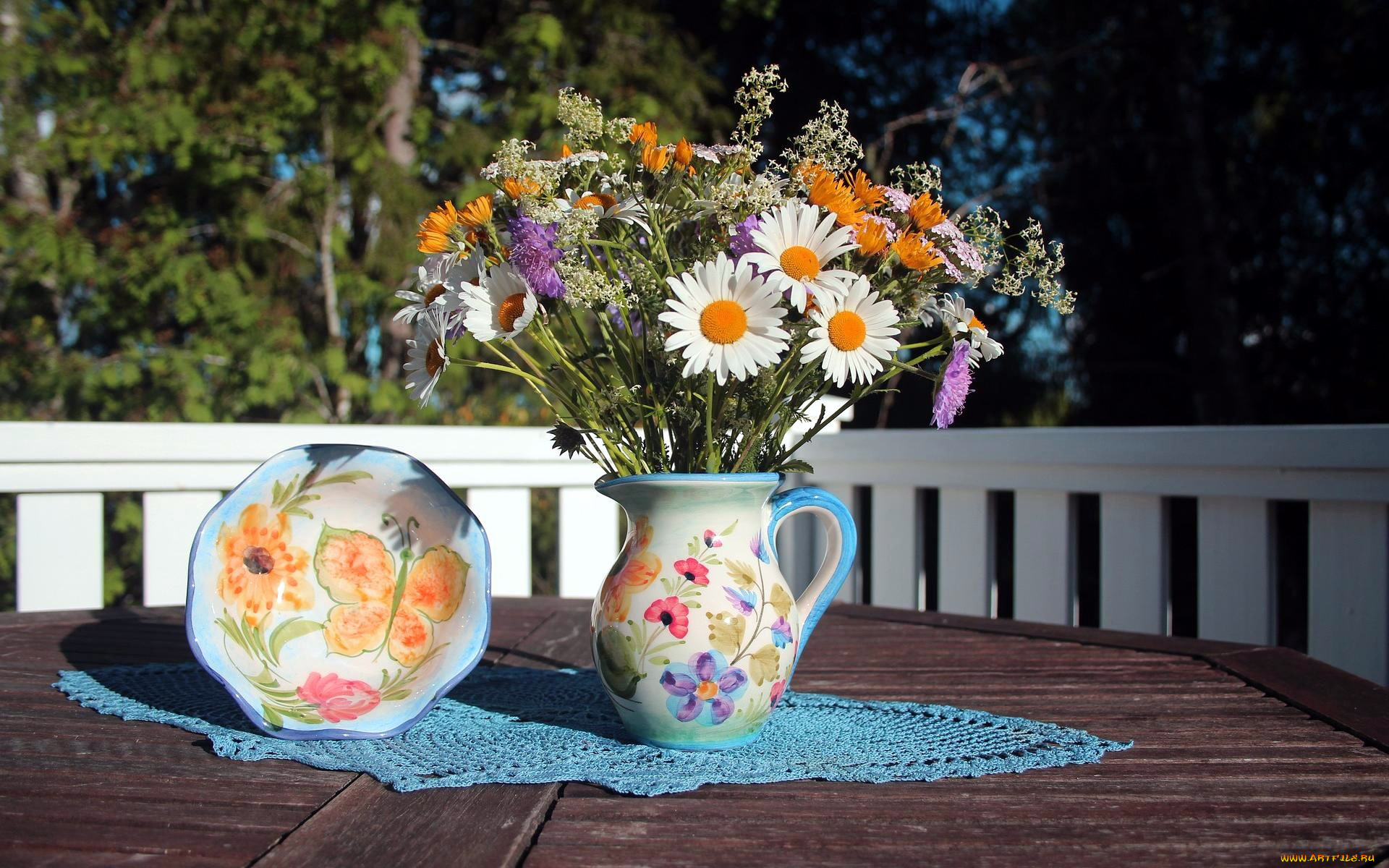 цветы, букеты, , композиции, кувшин, букет, ромашки