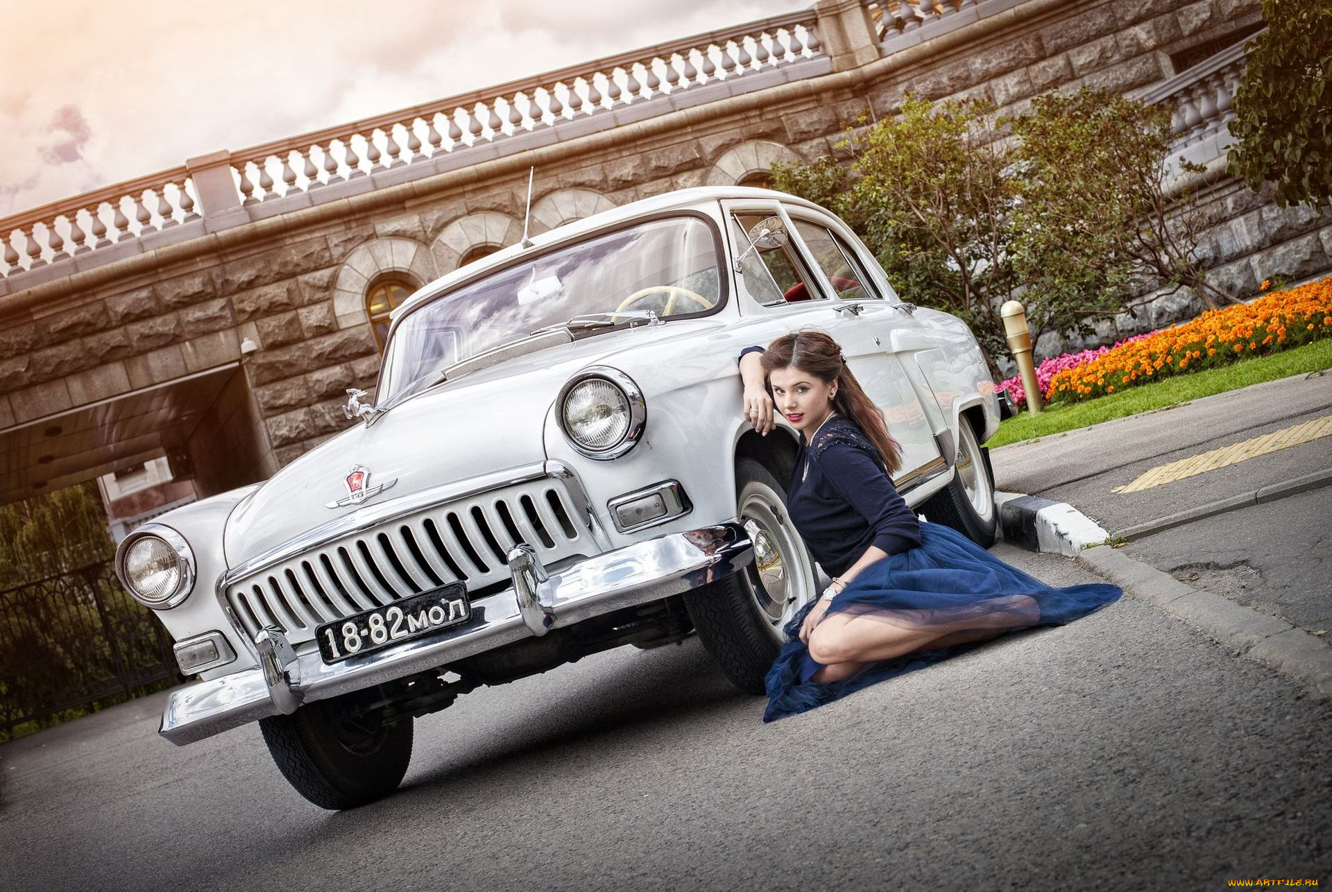 волга, газ-, 21, автомобили, -авто, с, девушками, девушка, автомобиль, газ-, 21, волга