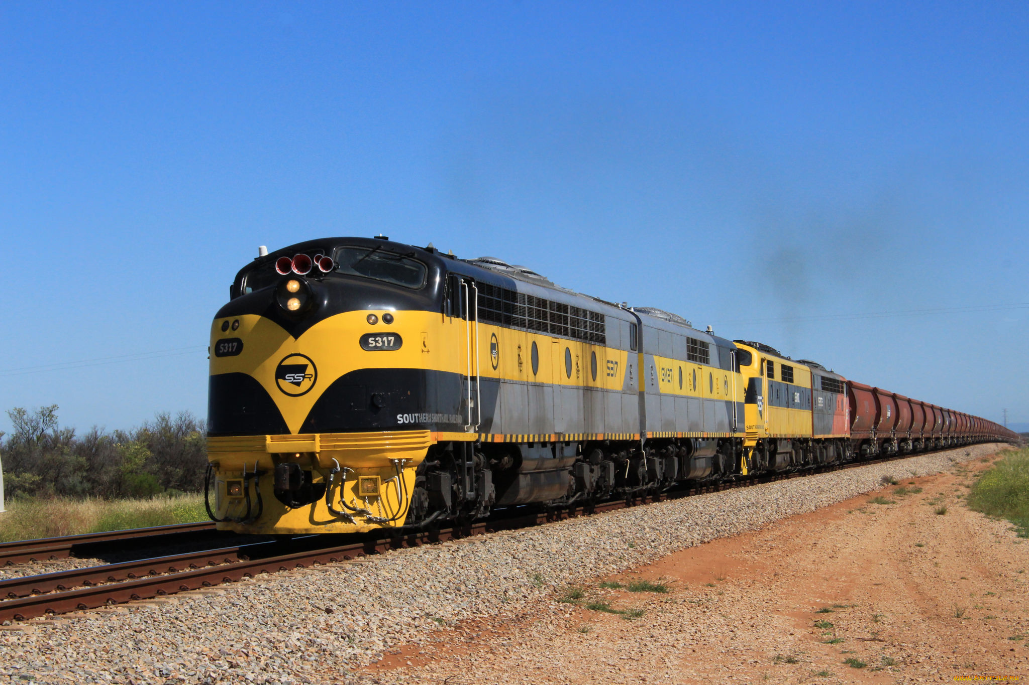 техника, поезда, локомотив, состав