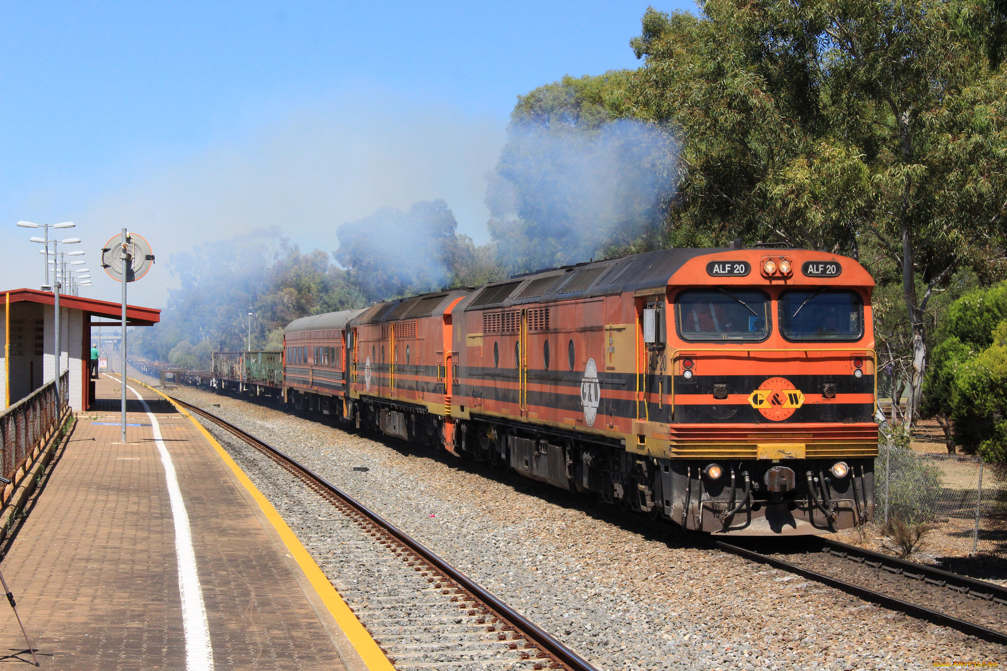 техника, поезда, локомотив, состав