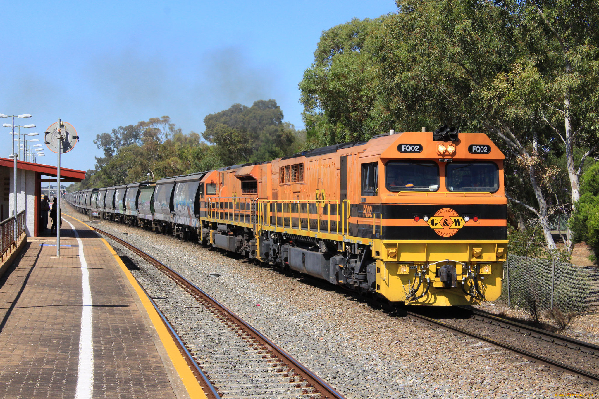 техника, поезда, локомотив, состав