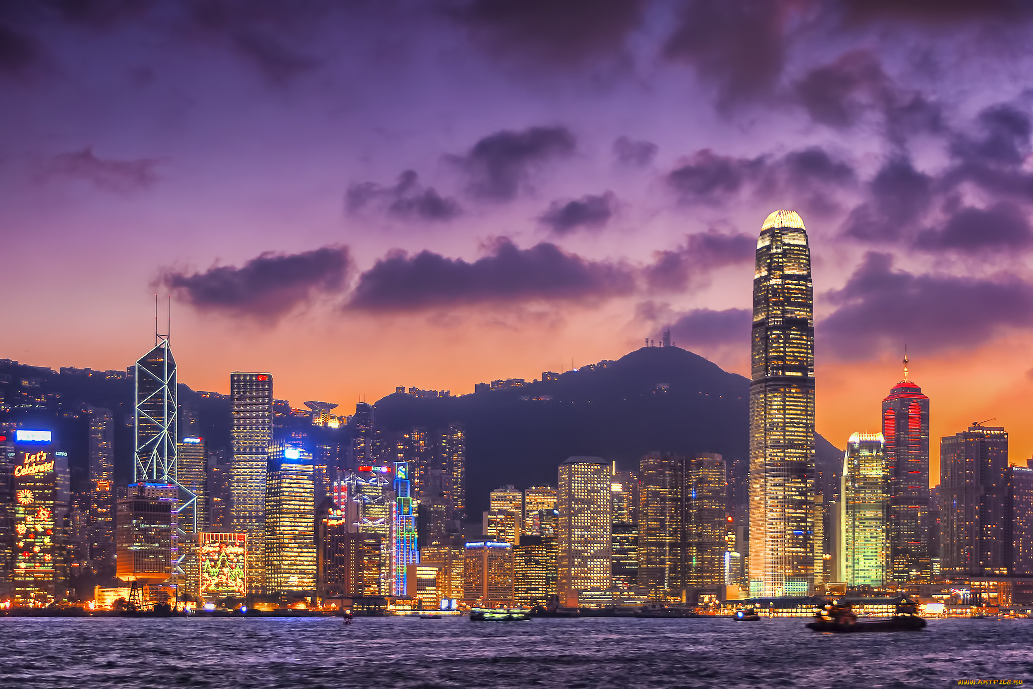 hong, kong, города, гонконг, , китай, небоскребы, панорама