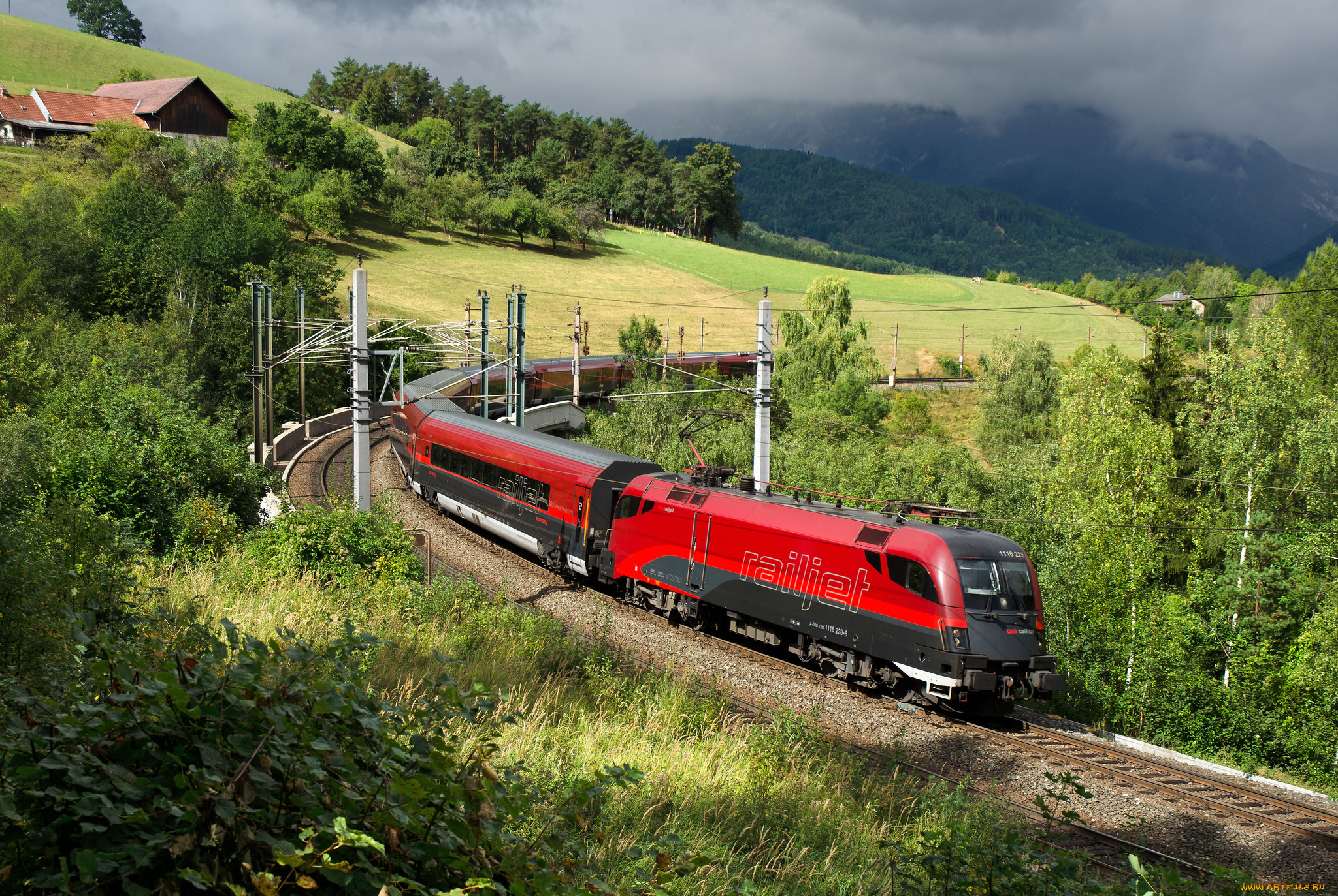 техника, поезда, локомотив, состав